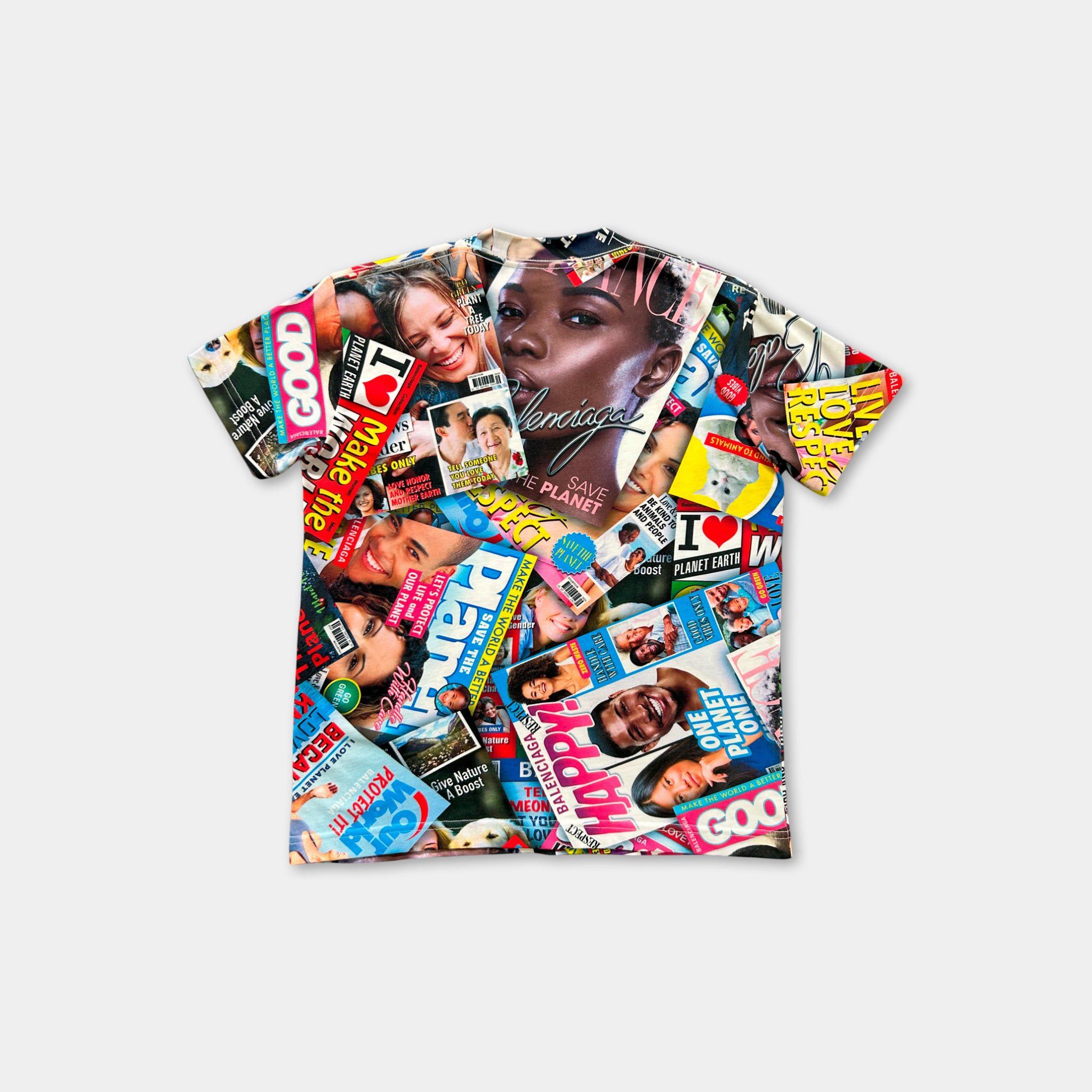 Balenciaga Balenciaga 2000's Magazine Print Graphic T-Shirt Multicolor Size US XS / EU 42 / 0 - 5 Thumbnail