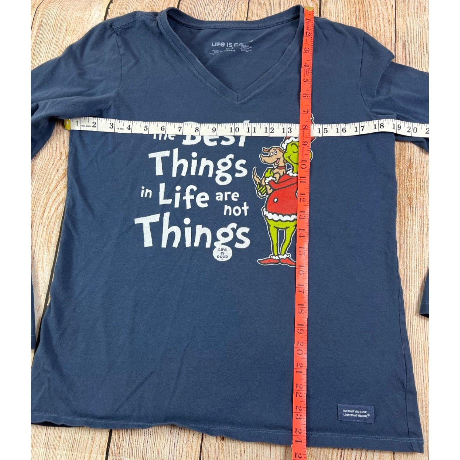 Life is Good Life is Good Women’s Crusher Longsleeve Shirt Grinch Size M Blue Womens Shirt Grinch 90s? Size M / US 6-8 / IT 42-44 - 4 Thumbnail