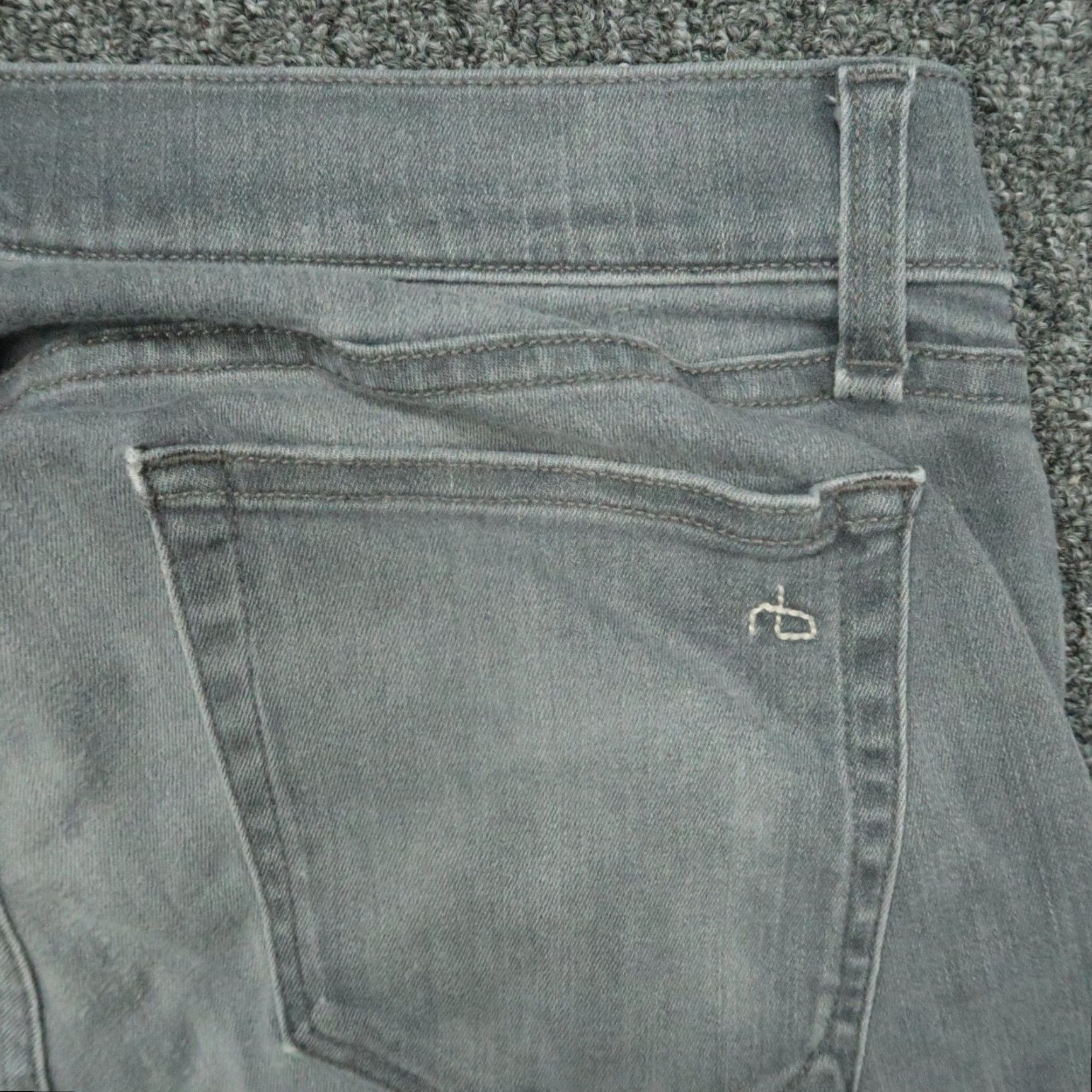 Rag & Bone VINTAGE rag & bone Jeans Men 33x35 Slim 5-Pocket Denim Gray Cotton Skinny 90s Mens Size US 33 - 6 Thumbnail
