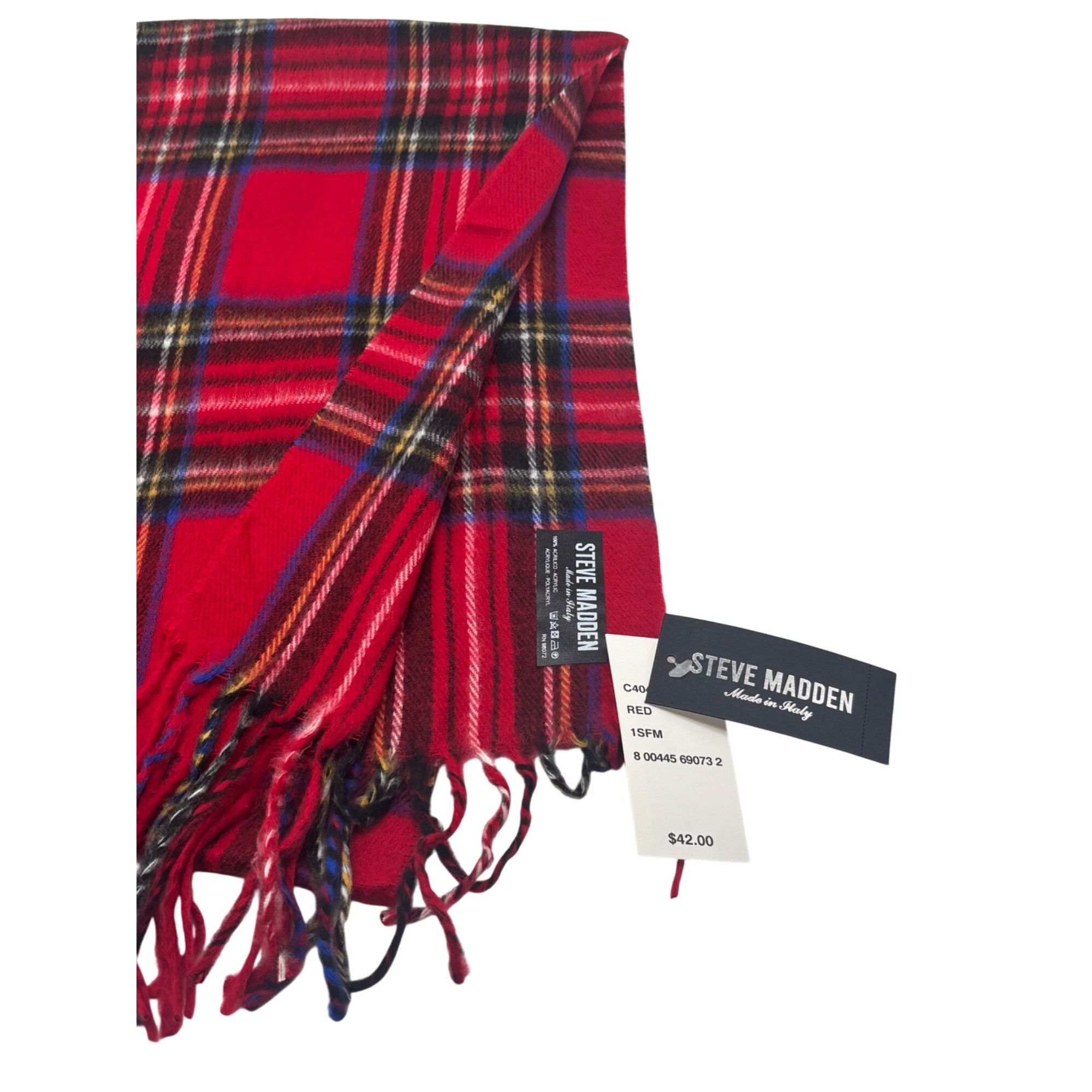 Steve Madden Set of 3 Steve Madden Plaid Muffler Scarves Made in Italy Size ONE SIZE - 6 Thumbnail