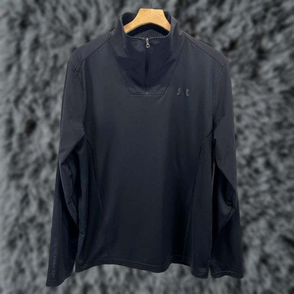 Under Armour Under Armour 1/4 Zip Pullover Shirt Jacket Sz X-Large Loose Men Black Cold Gear Size US XL / EU 56 / 4 - 1 Thumbnail