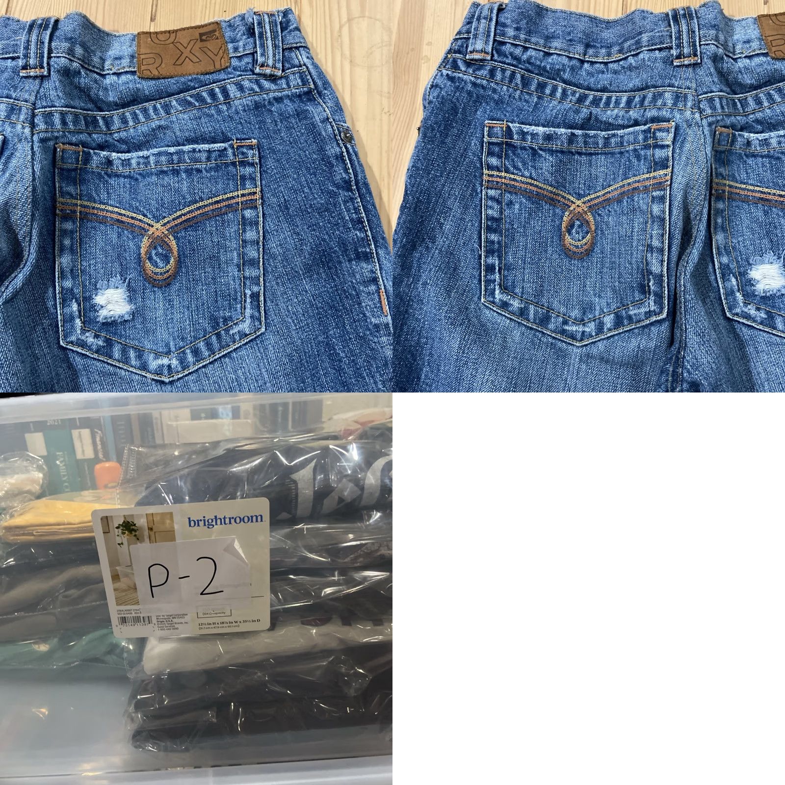 Vintage Roxy Jeans Womens 30x27 Bootcut Denim Mid Rise Blue Cotton Denim 2000s VINTAGE? No Size 30" / US 8 / IT 44 - 8 Thumbnail