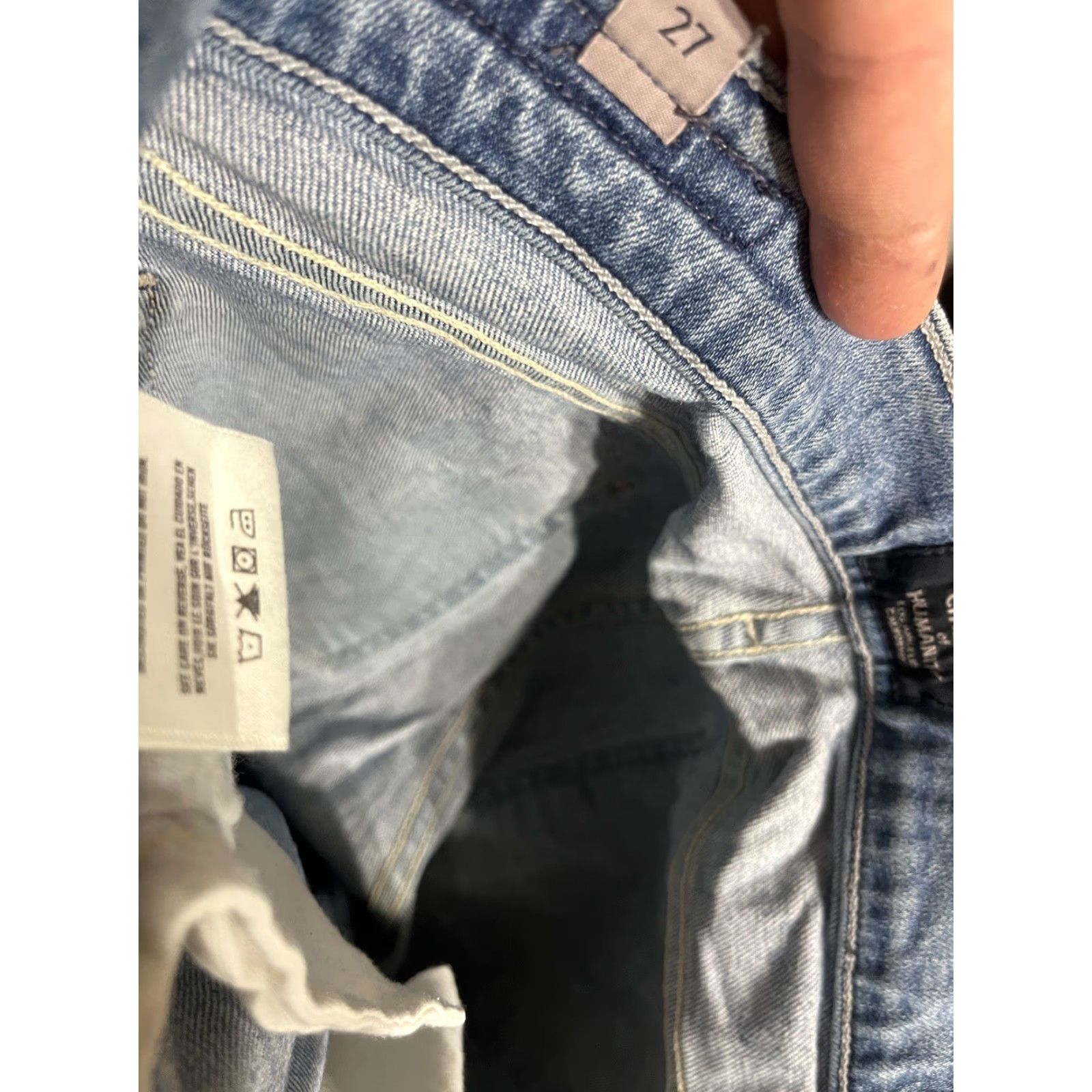 Citizens Of Humanity VINTAGE Citizens of Humanity Rocket Crop Skinny Jeans Womens 27 Blue High Rise Raw Hem Size 27" / US 4 / IT 40 - 6 Thumbnail