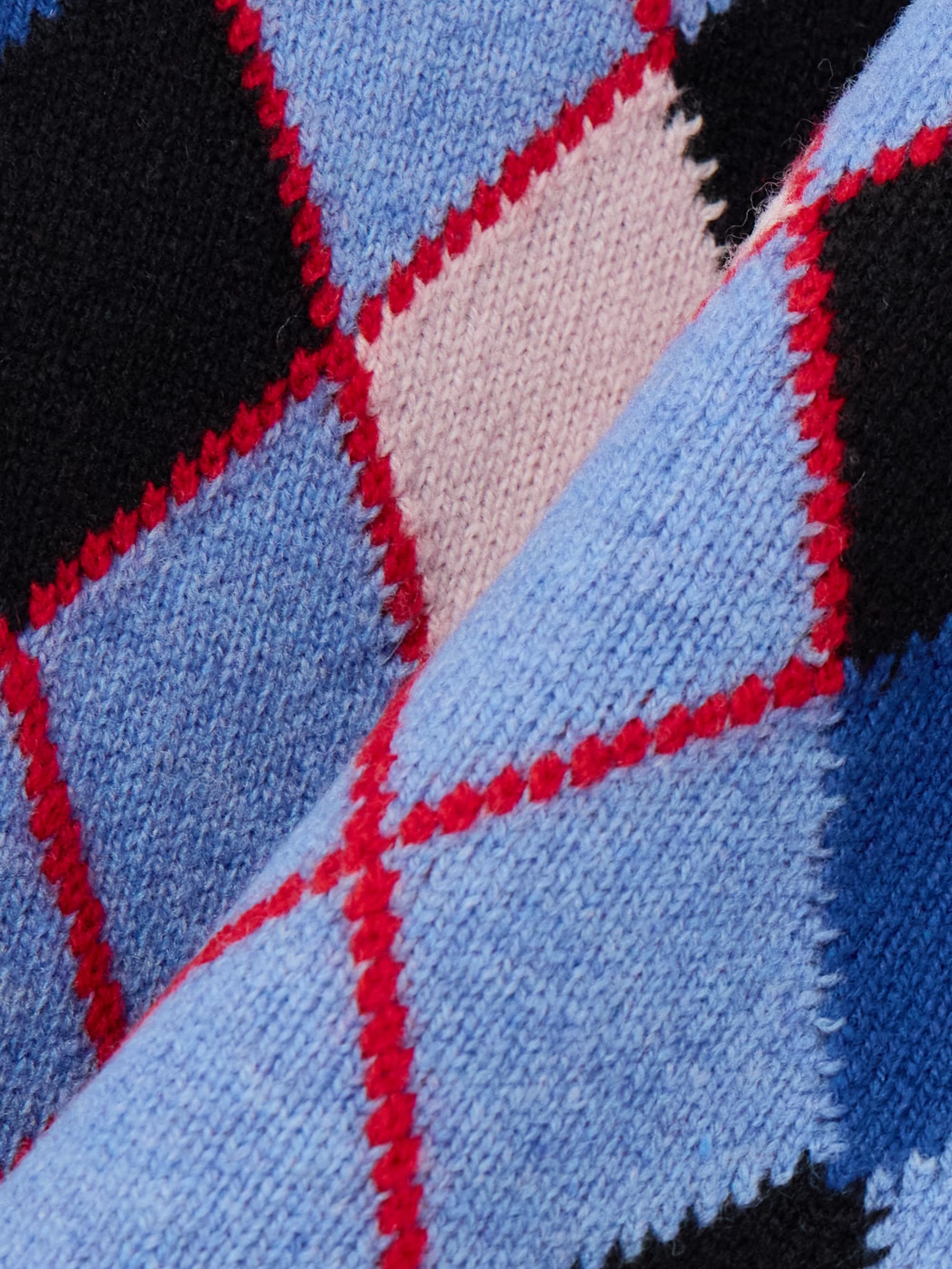 Marni o1f1d3z0326 Agyle Wool Polo Shirt in Multicolor Size M / US 6-8 / IT 42-44 - 4 Thumbnail