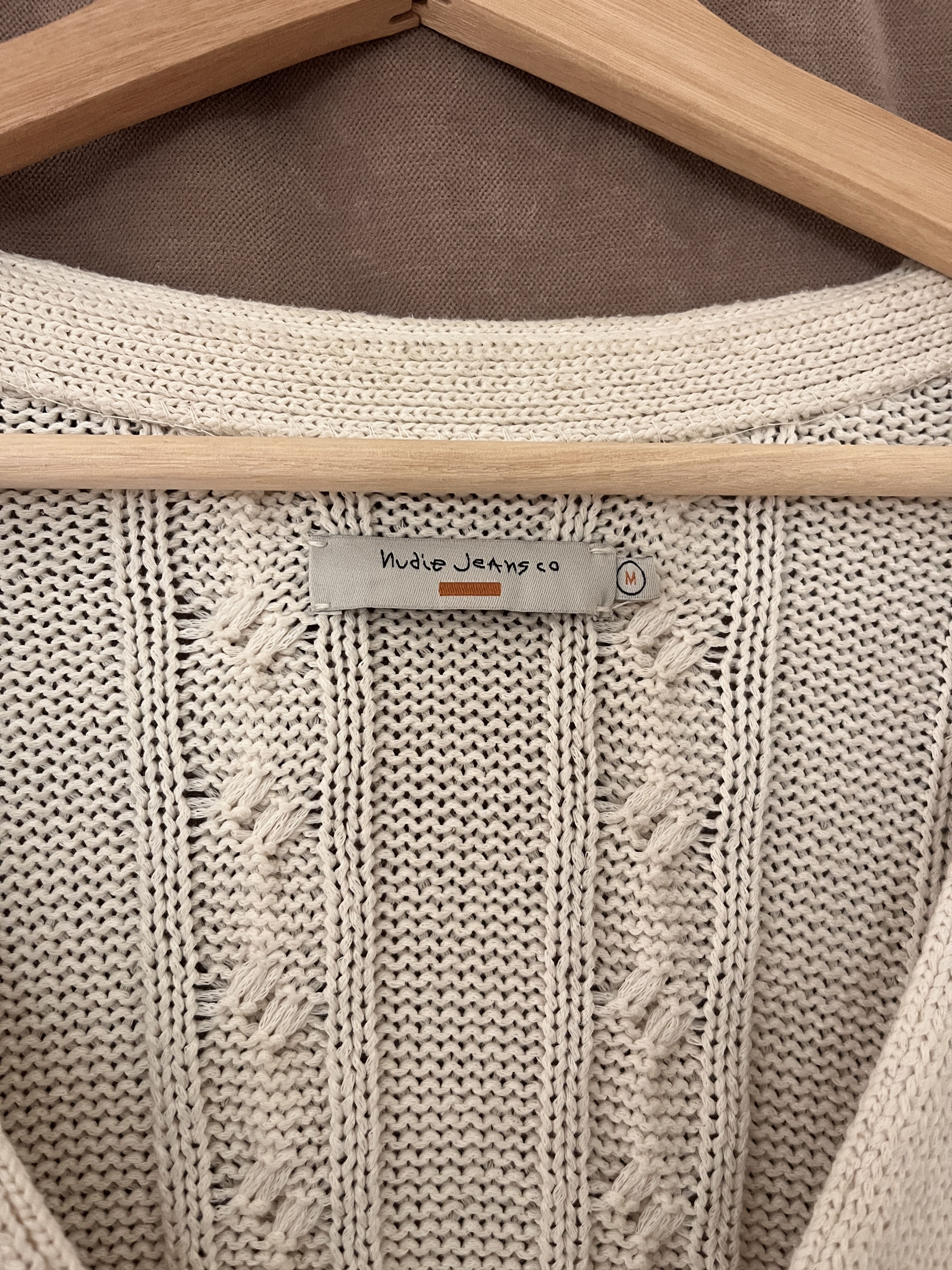 Nudie Jeans Nudie Jeans Cable Knit Cardigan Off White Size US M / EU 48-50 / 2 - 4 Thumbnail