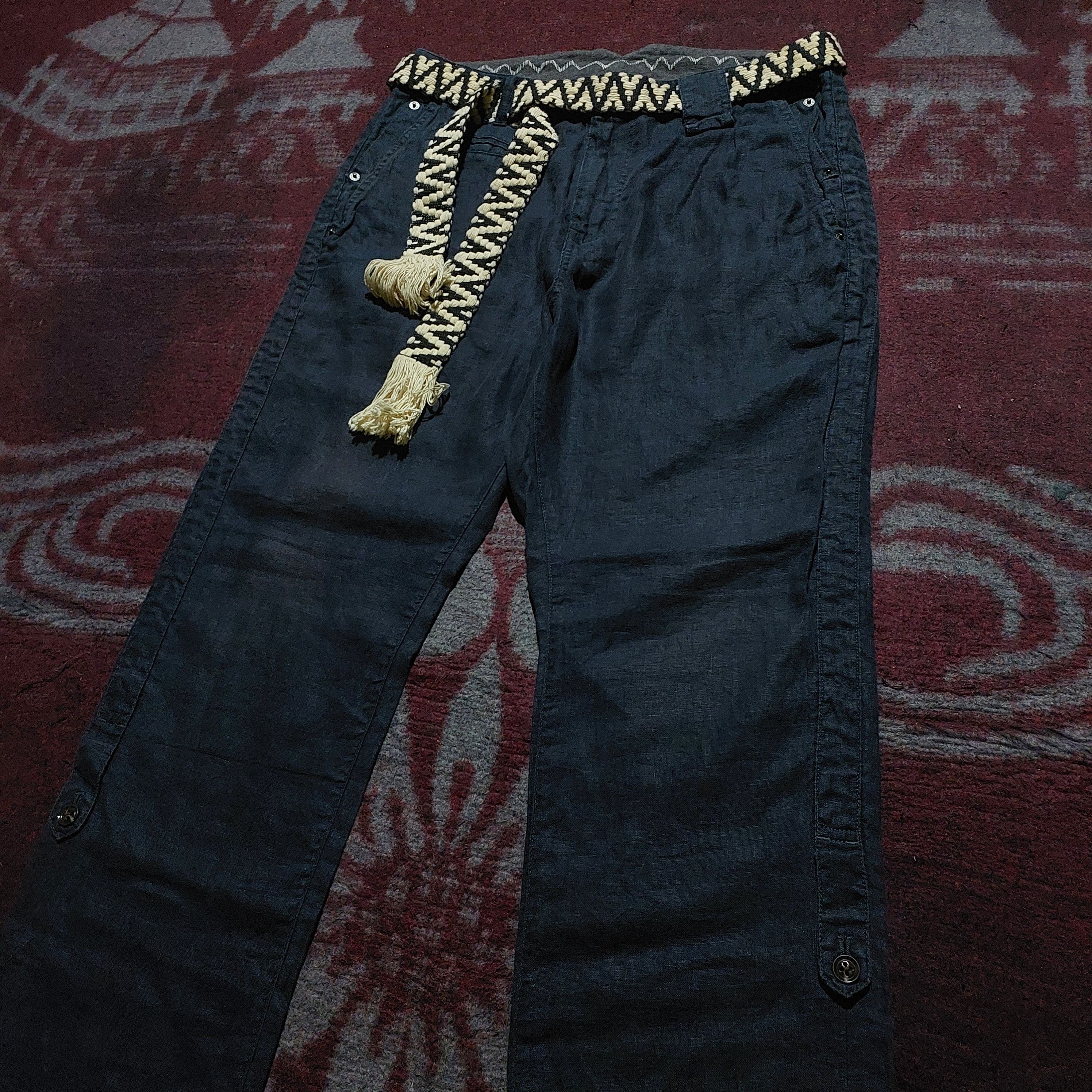 PPFM PPFM Japan navy blue linen long pants Size US 32 / EU 48 - 5 Thumbnail