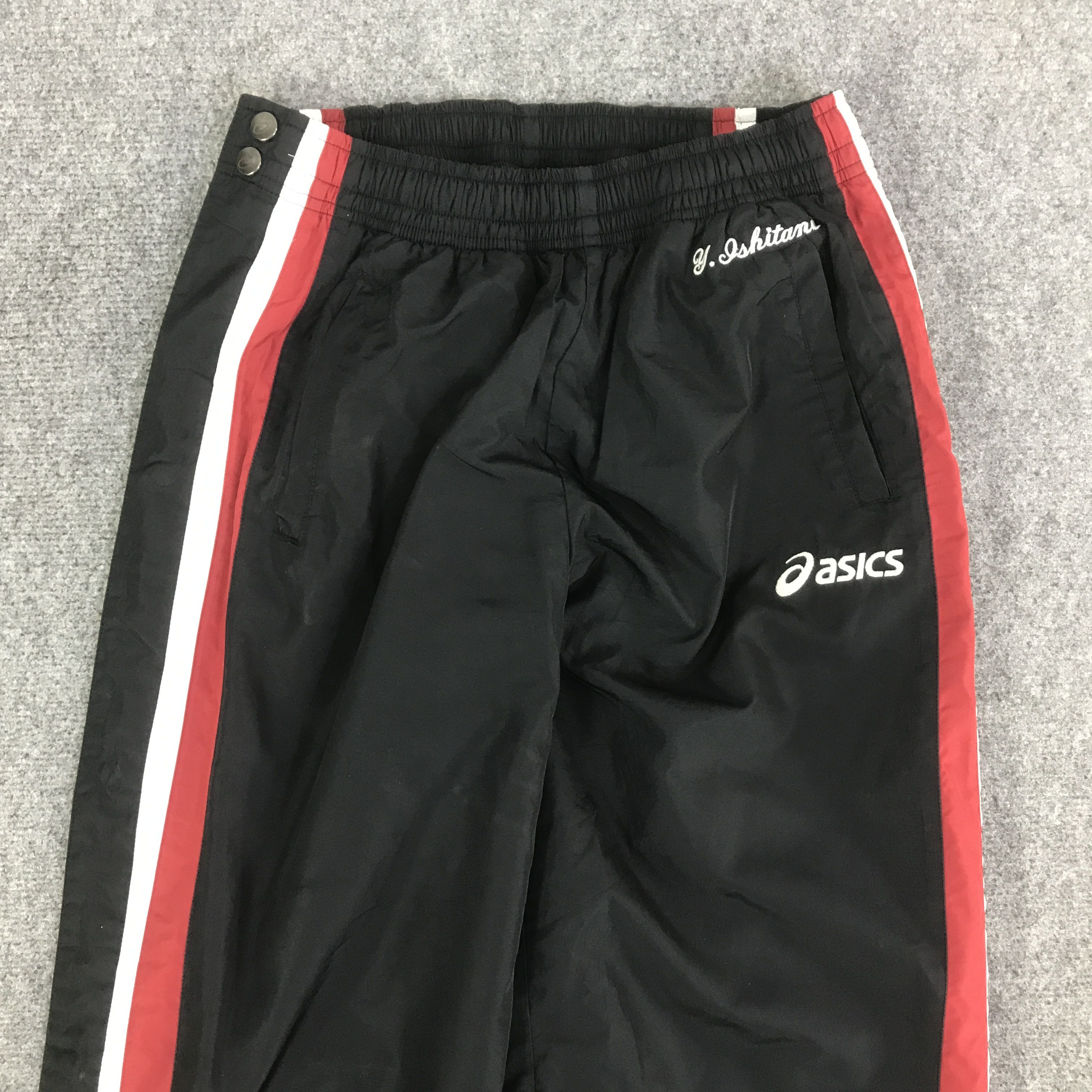 Asics ASICS SNAP BUTTON DESIGN TRACK PANTS SWEATPANTS K130B3 Size US 28 / EU 44 - 2 Thumbnail
