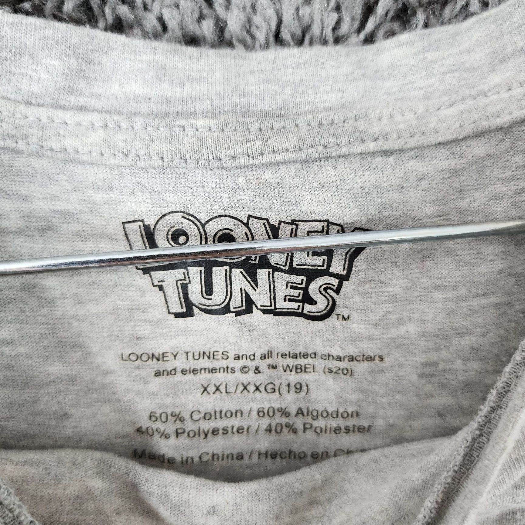 Vintage Looney Tunes Shirt Womens 2XL Gray Cropped Short Sleeve Bugs Tweety Tee Size 40" / US 18 - 4 Thumbnail