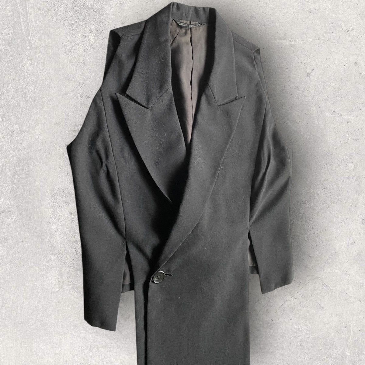 Yohji Yamamoto Vintage SS93 Cut Out Wool Gabardine Blazer Size S / US 4 / IT 40 - 3 Thumbnail