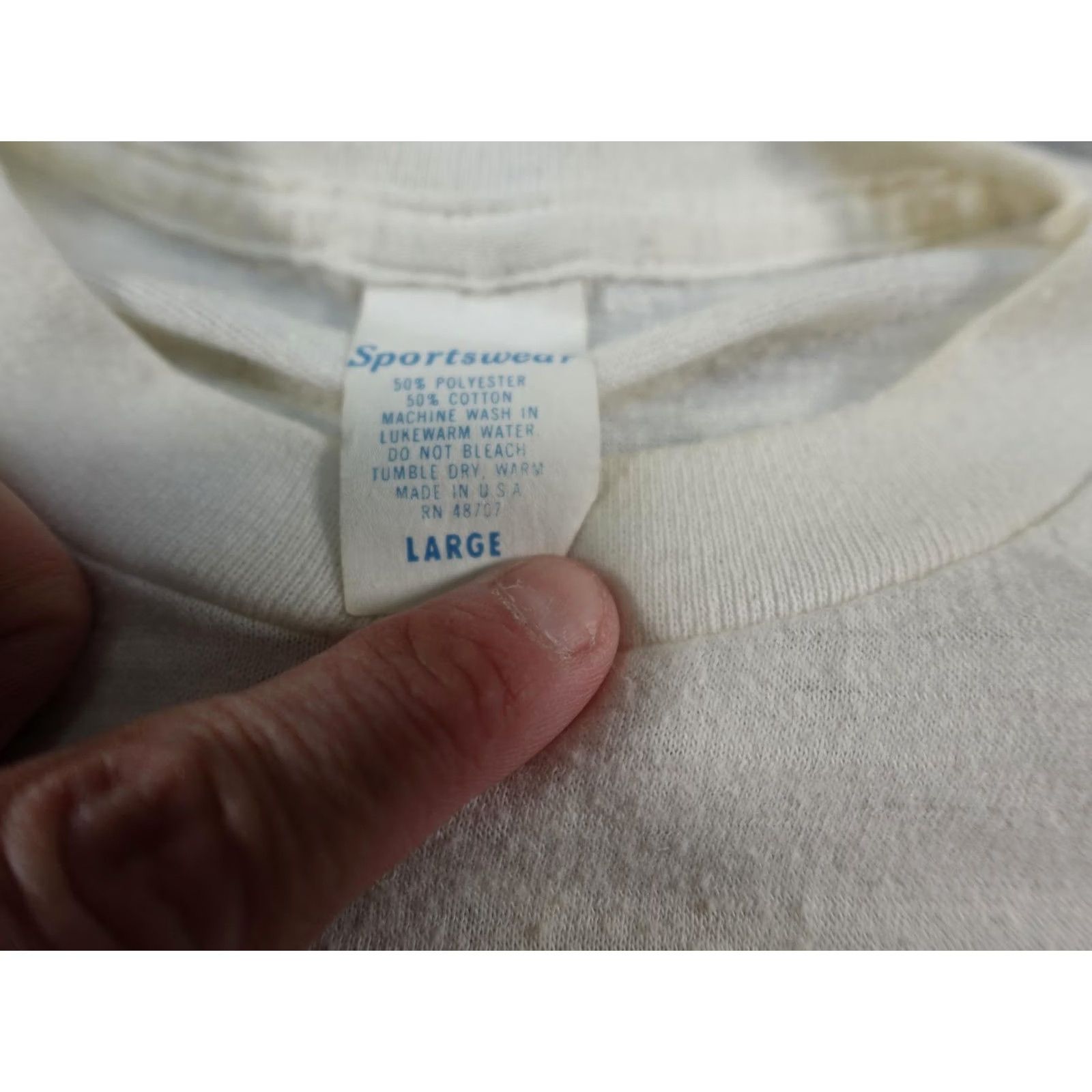 Vintage VINTAGE Sportswear Letterkenny Army Depot Shirt Mens Large White 40th Anniversary 1982 80s Size US L / EU 52-54 / 3 - 6 Thumbnail