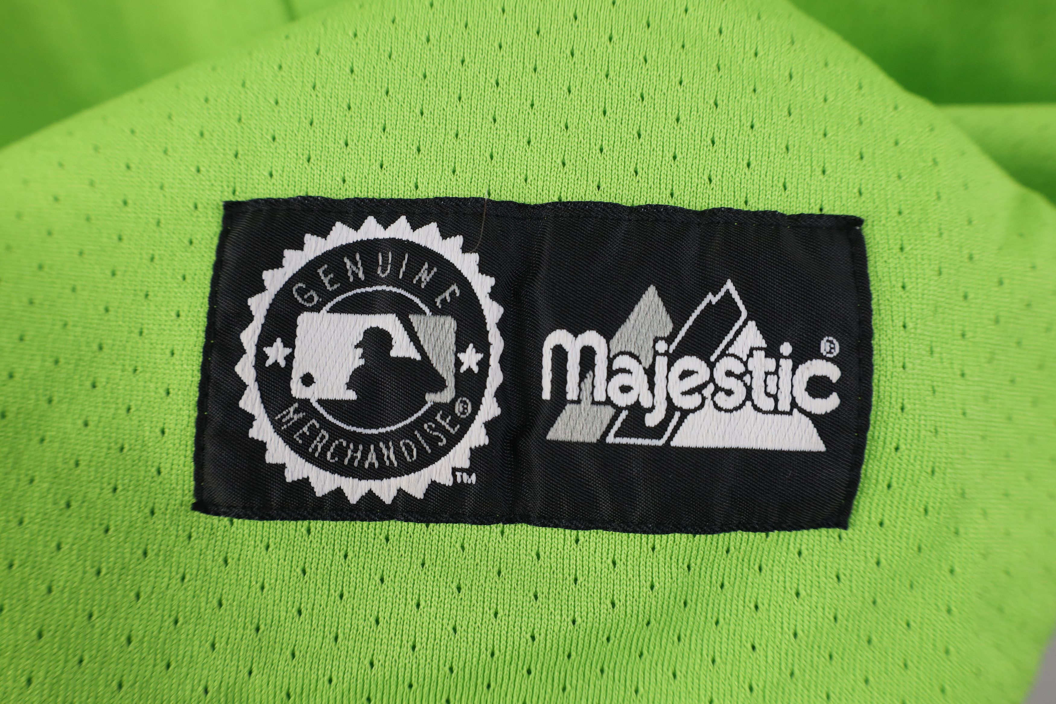 Majestic Vintage 90s Y2K Majestic Baseball Jersey Lime Green USA Size US M / EU 48-50 / 2 - 9 Thumbnail