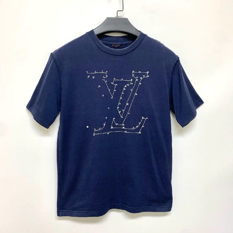 Louis Vuitton Louis Vuitton Men's Cotton T-Shirt in Blue 0089 Size US S / EU 44-46 / 1 - 1 Thumbnail