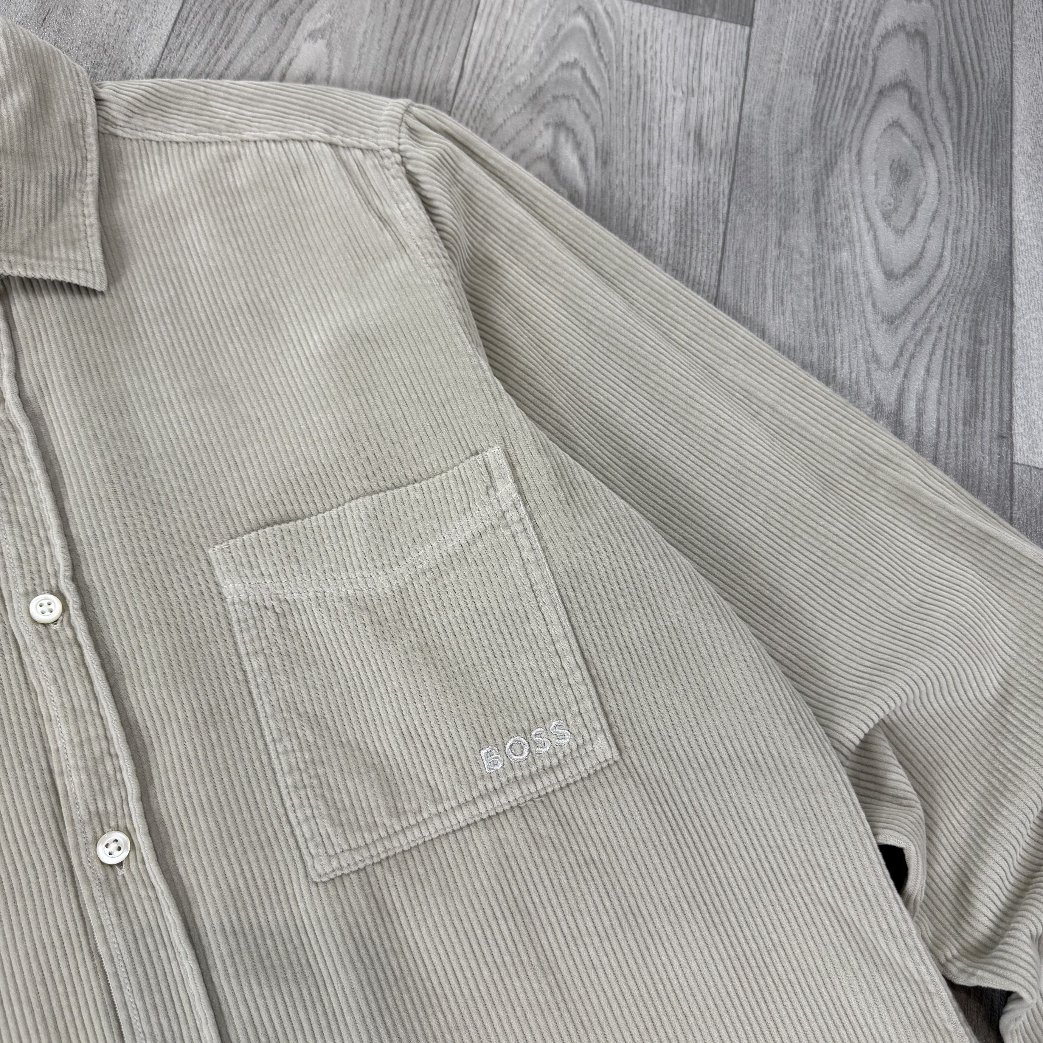 Hugo Boss BOSS Hugo Boss Beige Corduroy Button Up Overshirt Shirt Size US M / EU 48-50 / 2 - 7 Thumbnail
