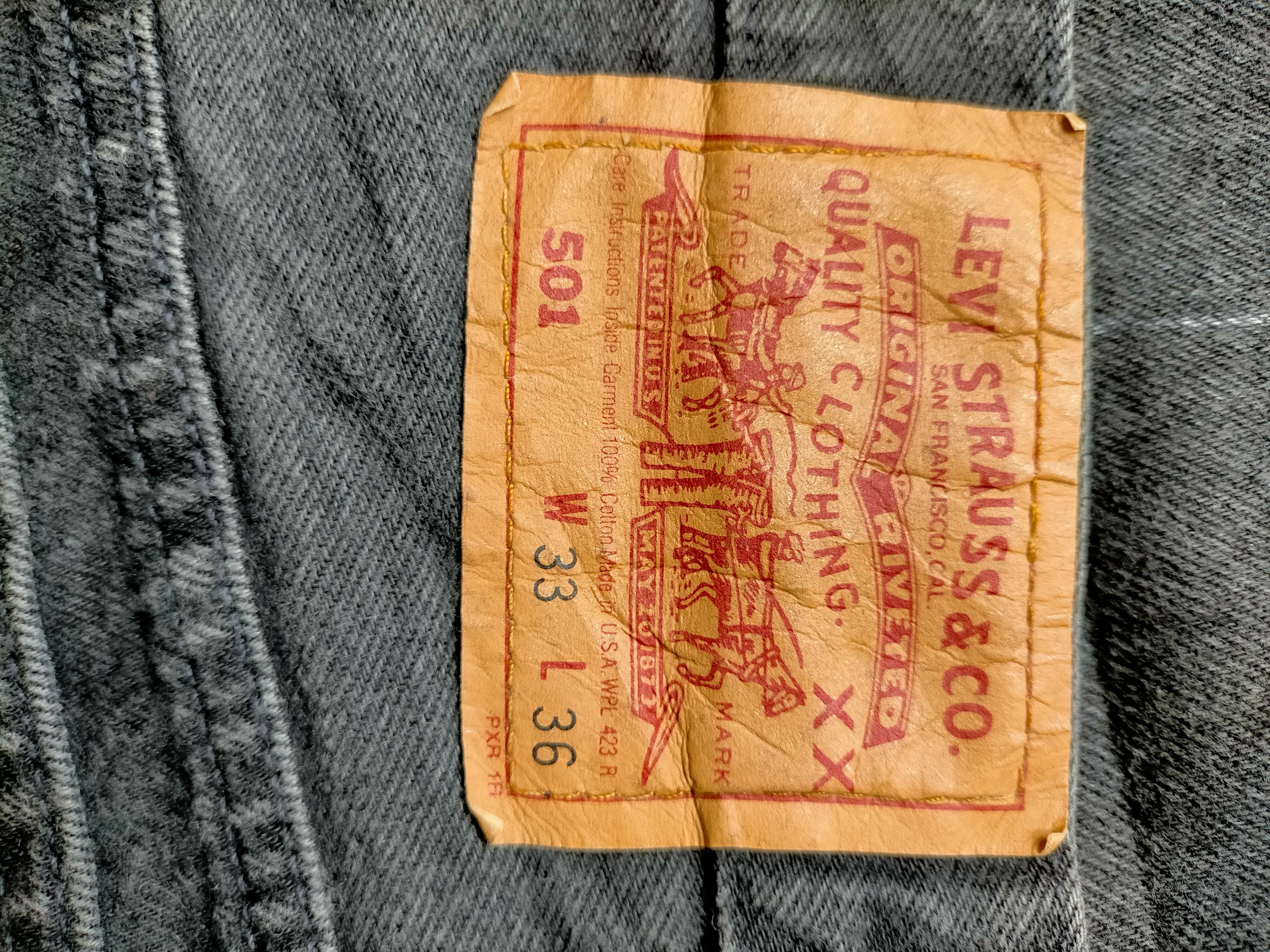 Levi's Vintage 80s-90s Levis Super Black Usa Painted Denim Size US 32 / EU 48 - 21 Thumbnail