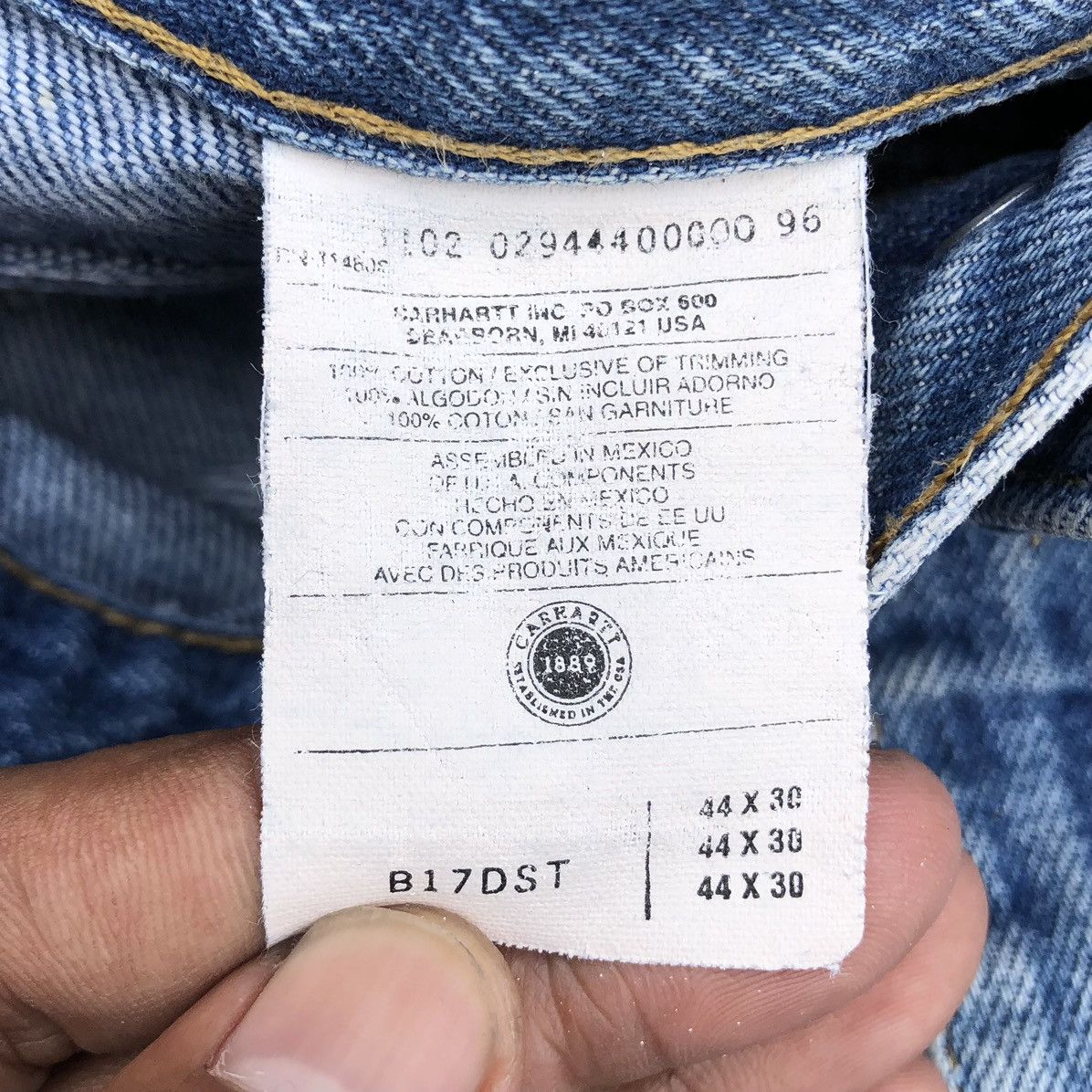 Carhartt Vintage Carhartt Beige Distressed Denim Pant Size US 40 / EU 56 - 14 Thumbnail