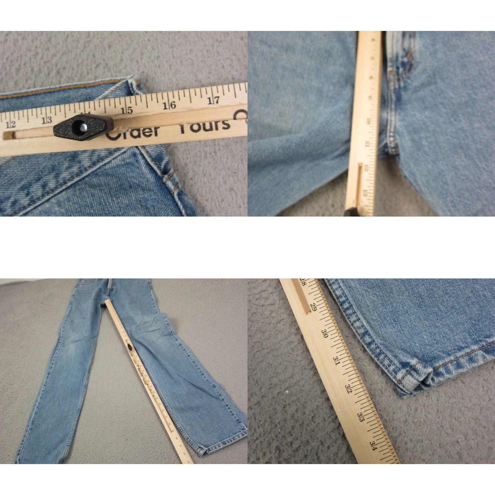 Levi's VINTAGE Levi's Jeans 505 Regular Blue 33x34 Mens Straight Denim 5-Pocket Zipper Button Logo Y2K Size US 33 - 10 Thumbnail