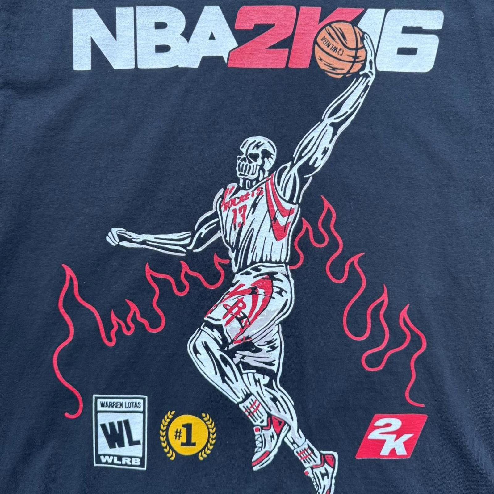 NBA Warren Lotas NBA2K16 Rockets Graphic T - Shirt Size US M / EU 48-50 / 2 - 4 Thumbnail