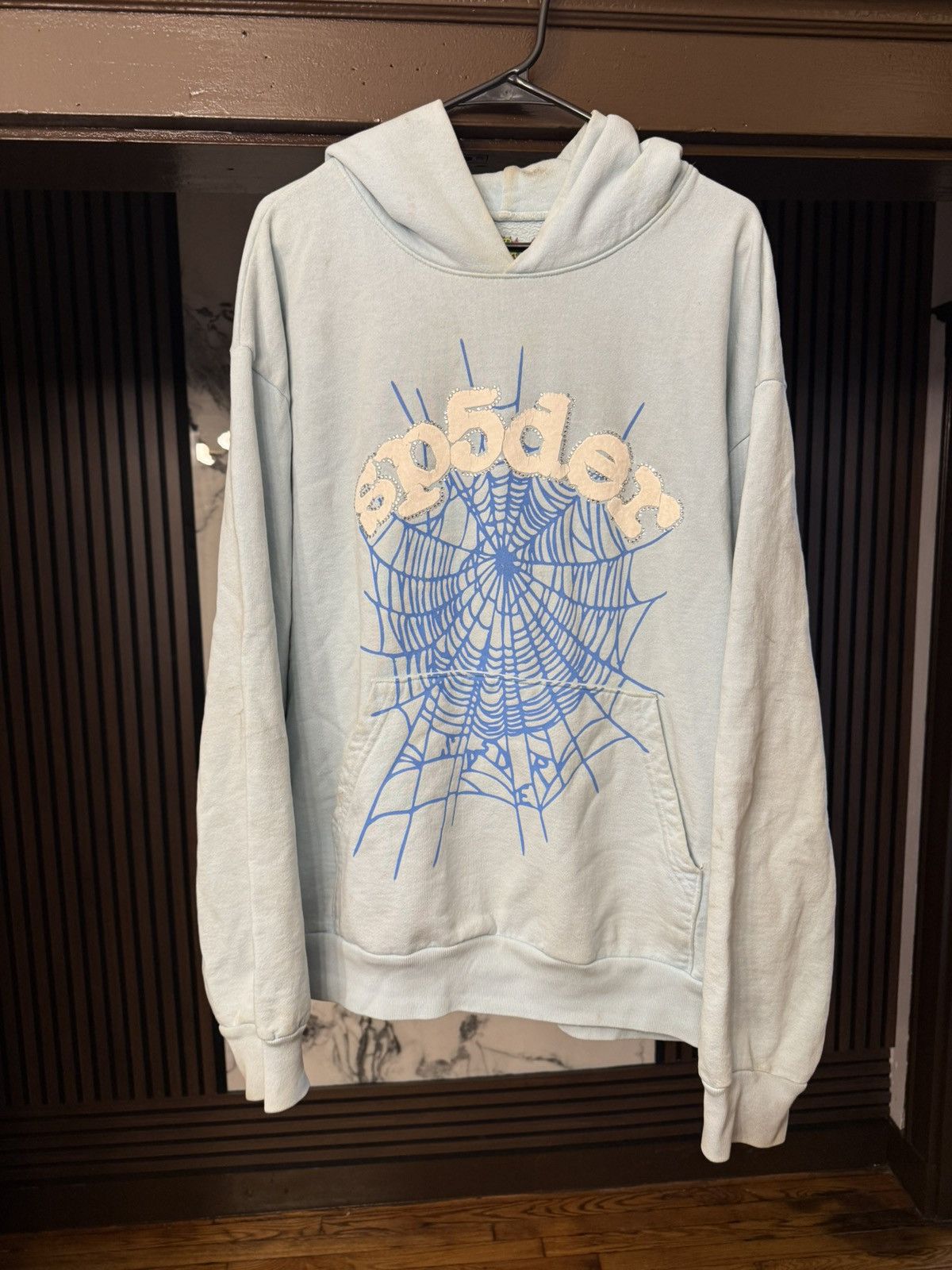 Sp5der Sp5der Sky Blue Hoodie Size XL Size US XL / EU 56 / 4 - 1 Thumbnail