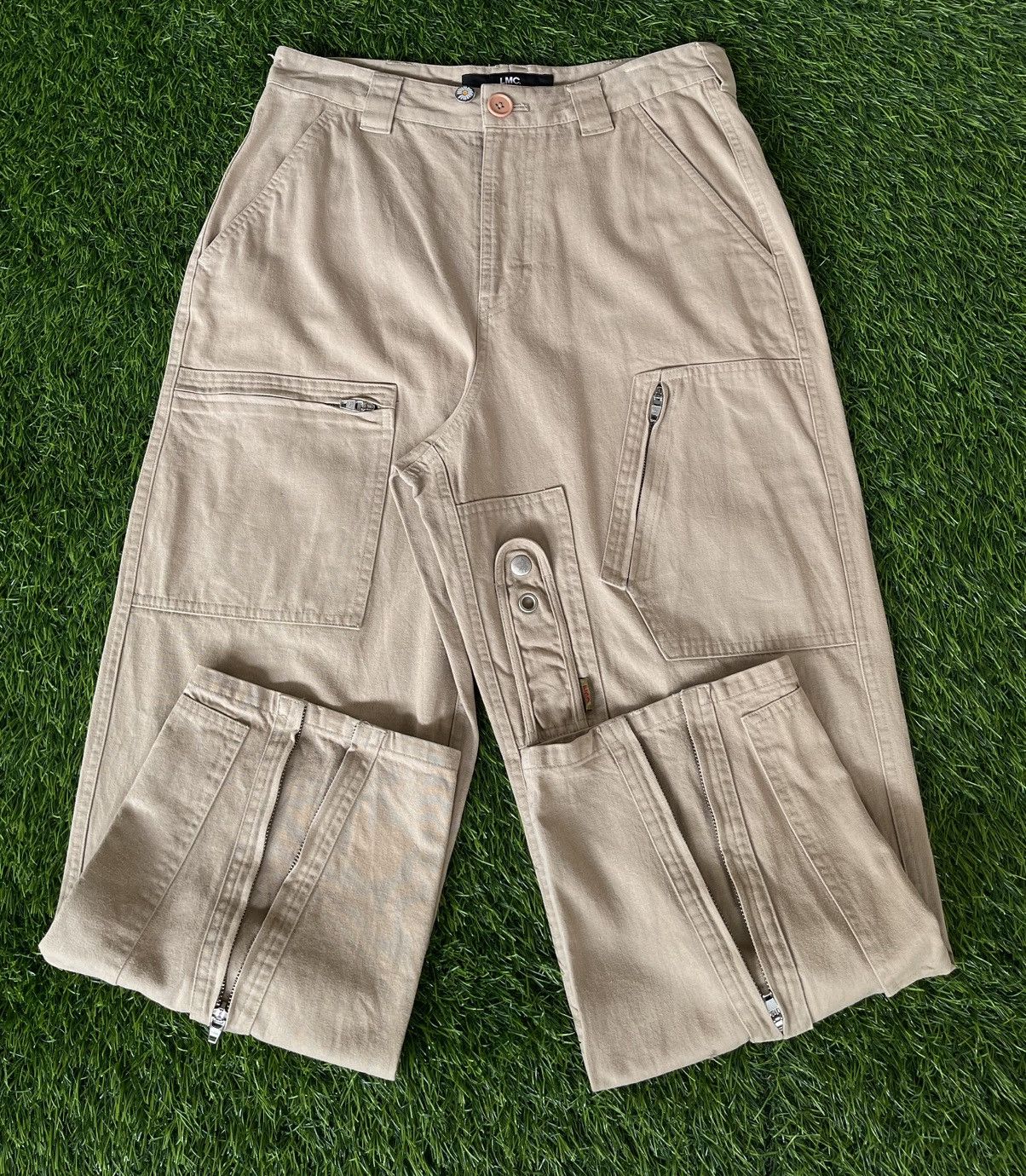 Lost Enterprises × Shorty's Skateboards Y2k🔥LOST MANAGEMENT CITIES🔥Multi Pocket Baggy Cargo Pants Size US 30 / EU 46 - 4 Thumbnail