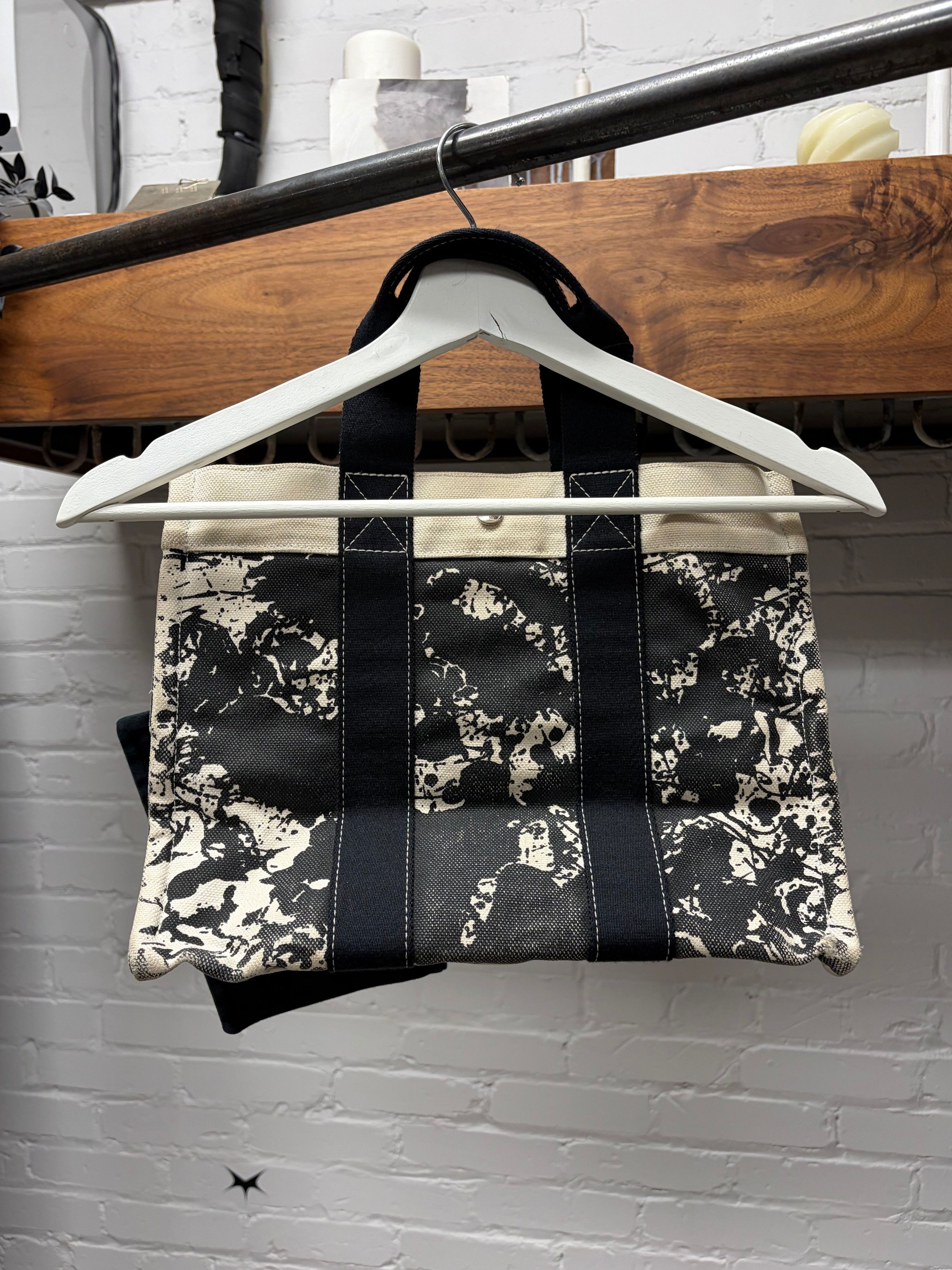Hermes SS2004 Hermes by Martin Margiela ‘Cheval Surprise’ Black/White Canvas Bag Size ONE SIZE - 4 Thumbnail