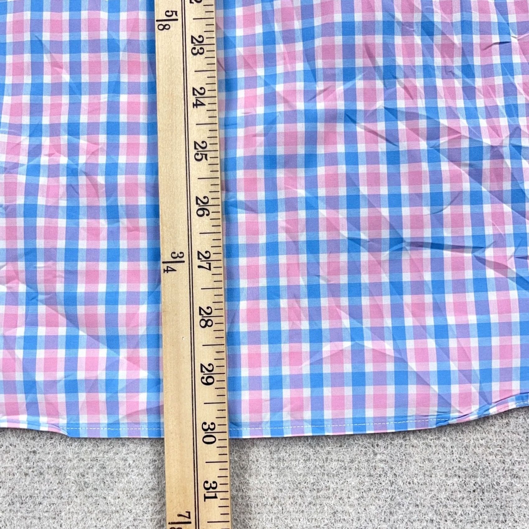 Vineyard Vines Vineyard Vines Shirt Men Medium Blue Pink Plaid Classic Fit Tucker Button Up Size US M / EU 48-50 / 2 - 7 Thumbnail