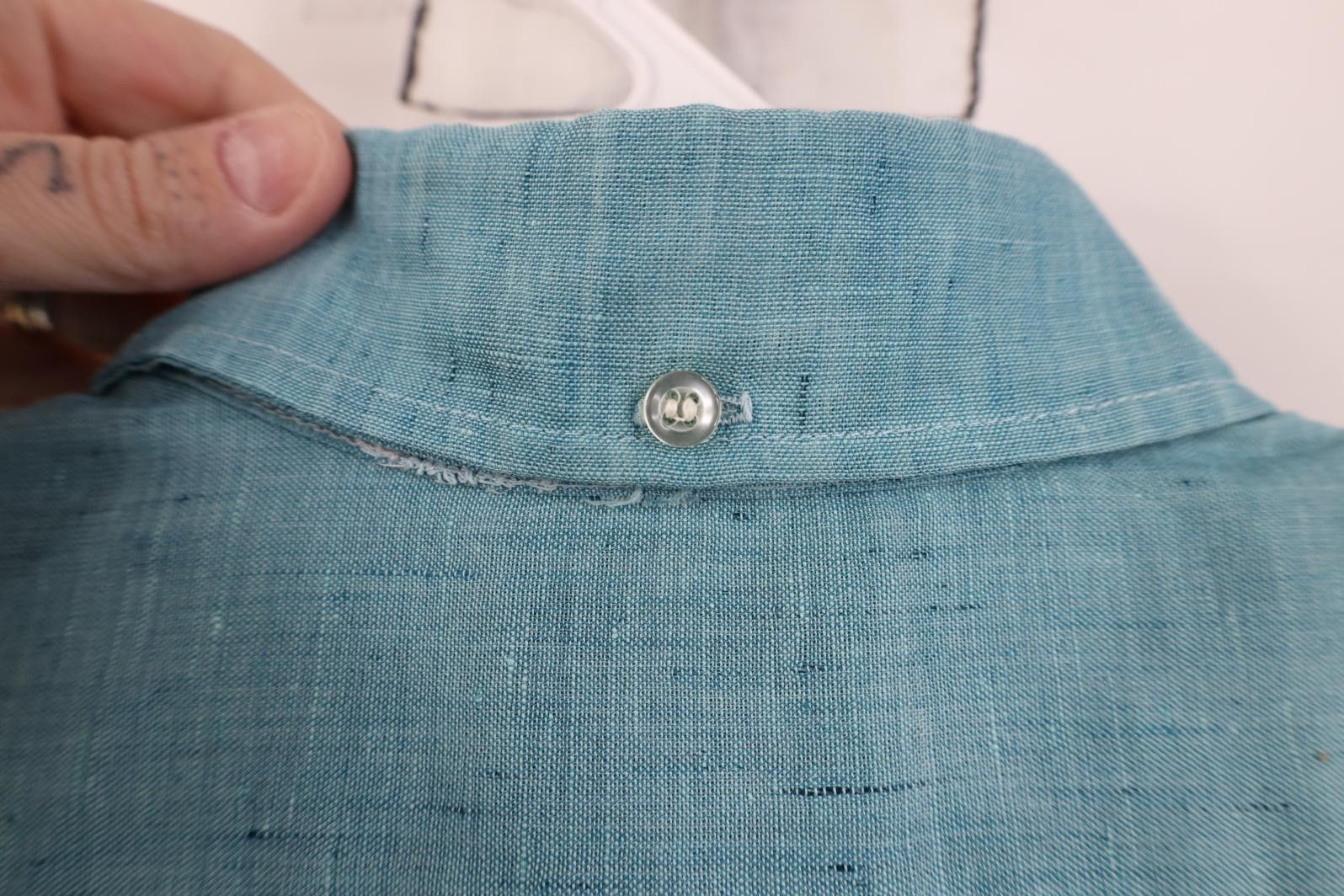 Vintage Vintage 60s 70s Rockabilly Fleck Knit Button Down Shirt Blue Size US S / EU 44-46 / 1 - 10 Thumbnail