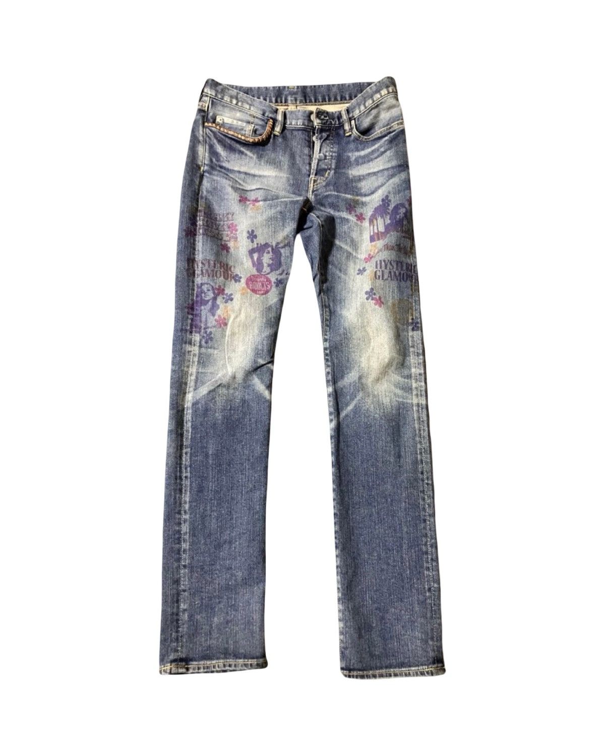 Hysteric Glamour Patch Work Studded Selvedge Japanese Denim Jeans Size US 30 / EU 46 - 1 Thumbnail