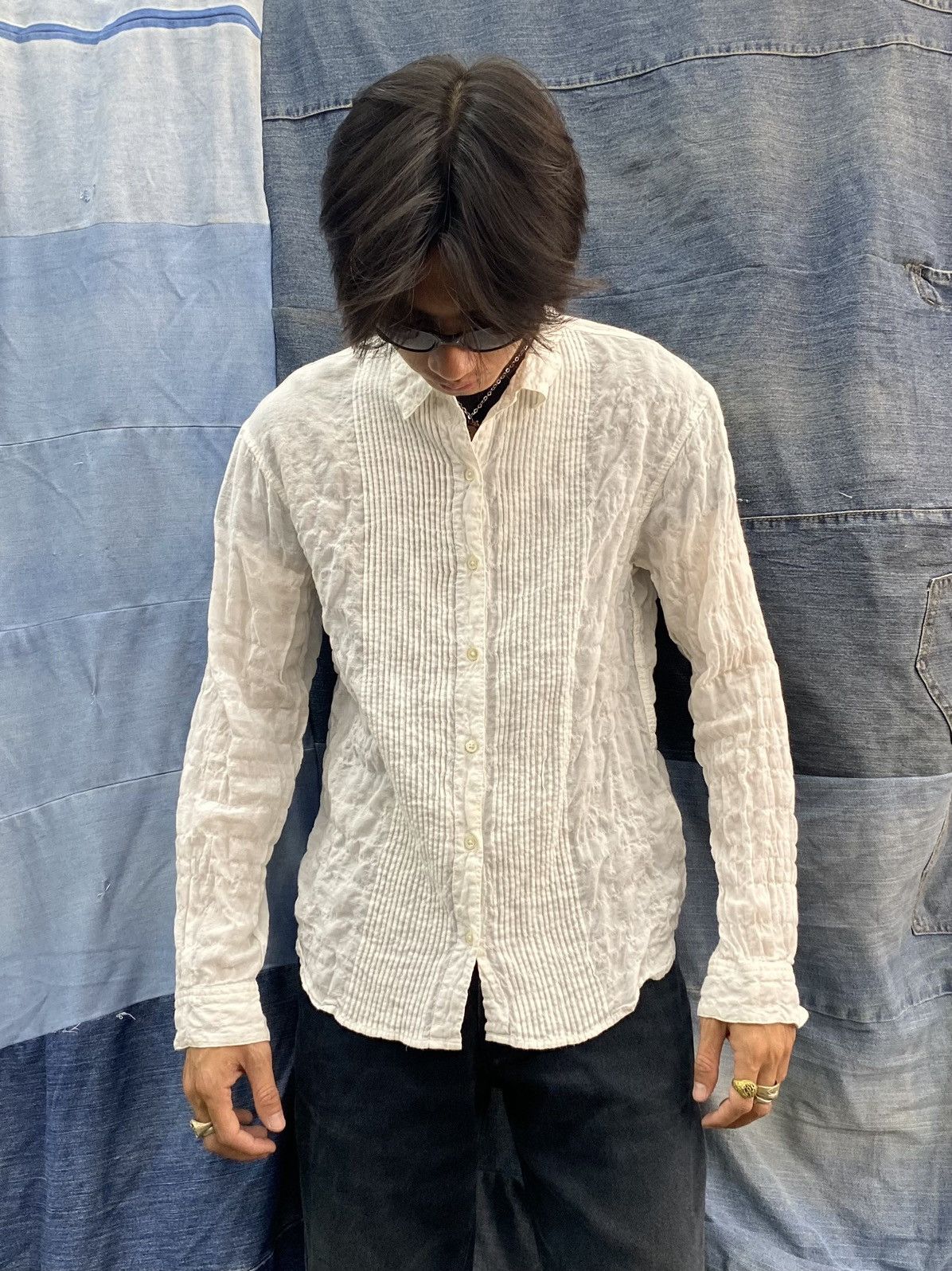 rayon sutra shirt mademoiselle non non issey miyake