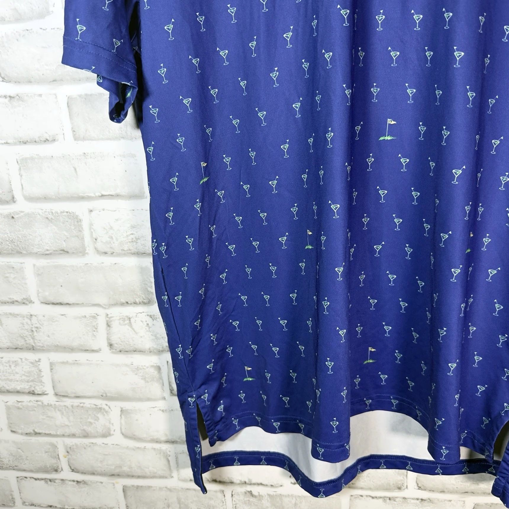 RLX Ralph Lauren Ralph Lauren RLX Martini Print Blue Athletic Polo Shirt Mens M Regular Fit Polo Size US M / EU 48-50 / 2 - 3 Thumbnail