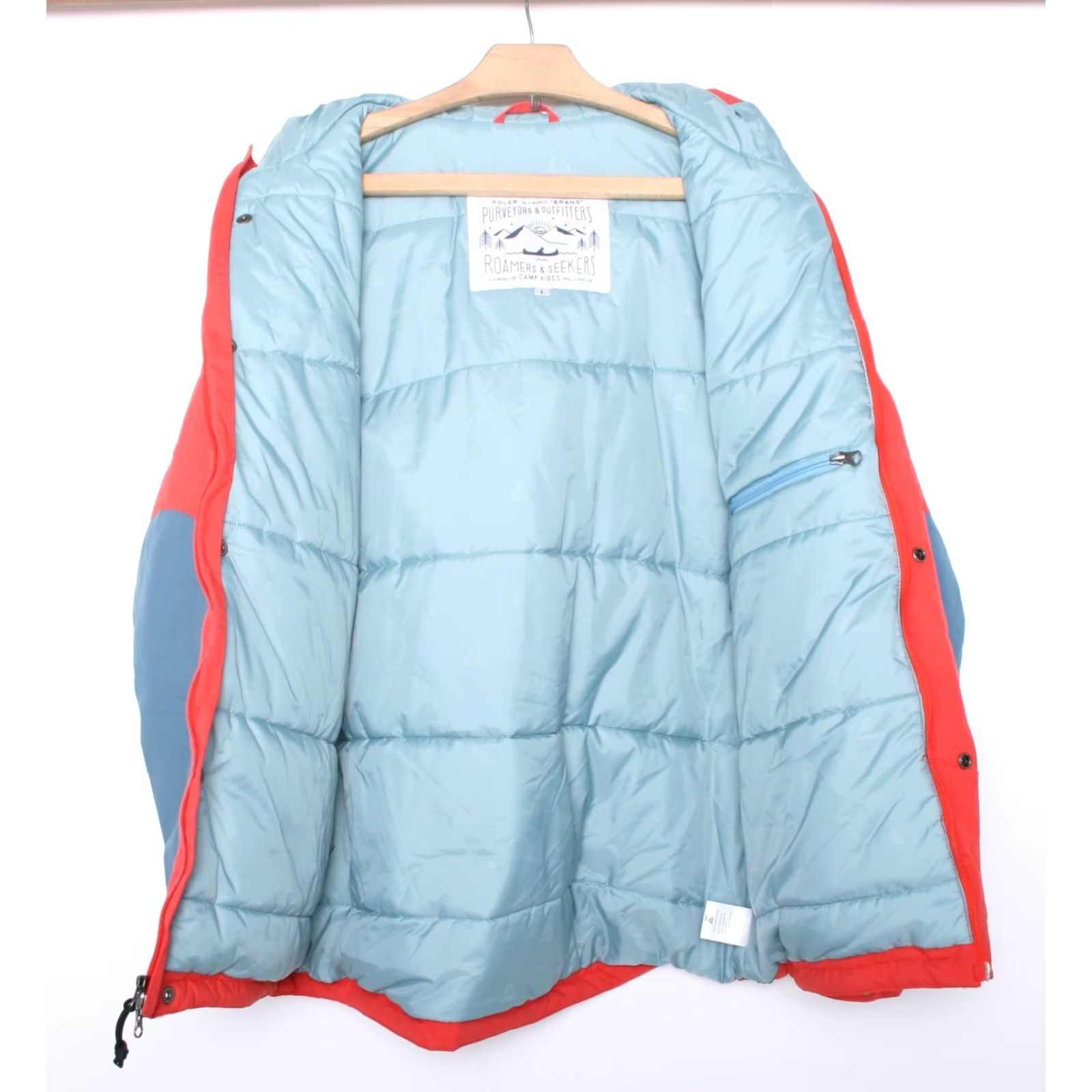 Poler POLER Cedar Parka Jacket Women's L Red, Ocean Blue Thermastuff Insulated Nylon Coat Size L / US 10 / IT 46 - 2 Thumbnail