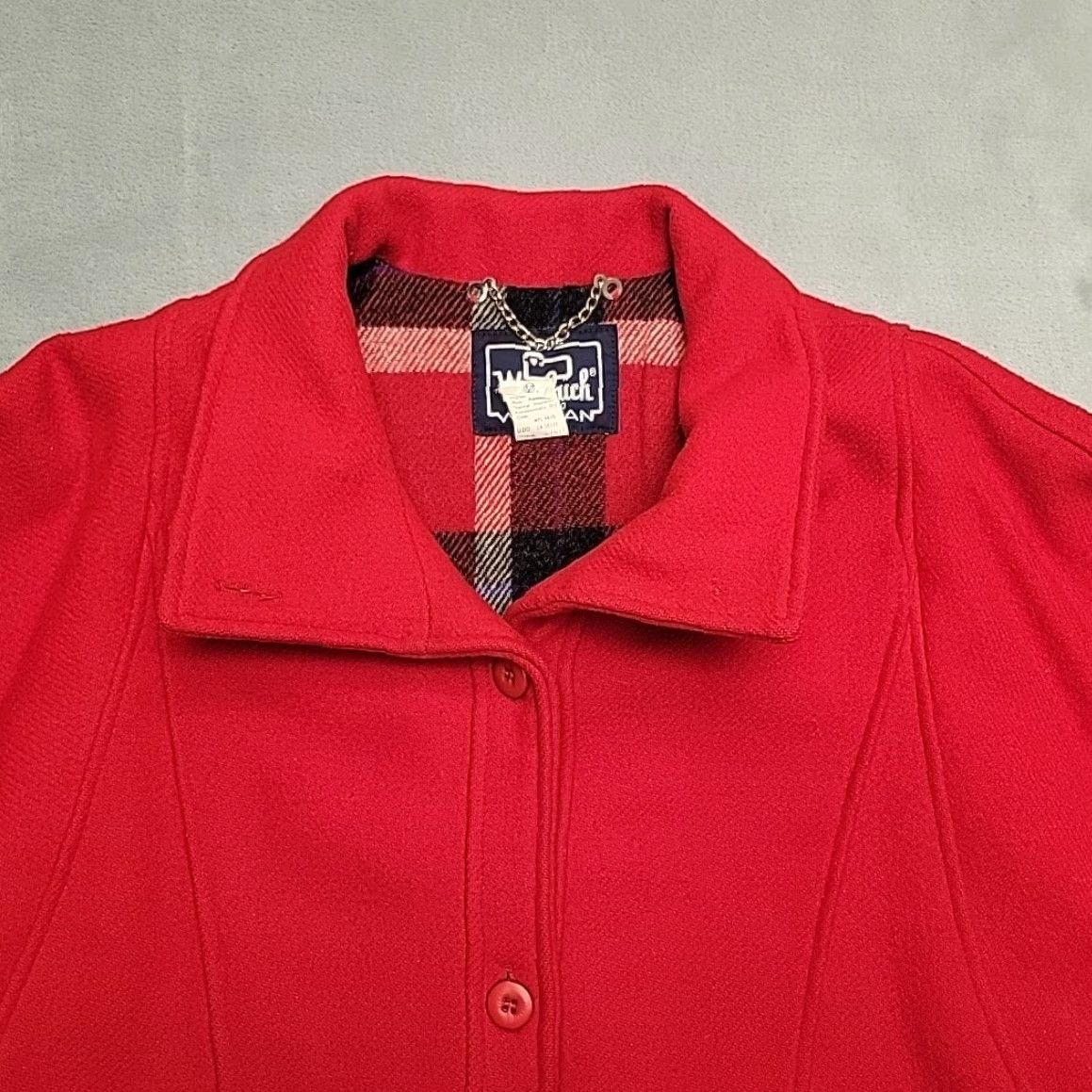 Vintage VTG Woolrich Jacket Womens M Red Wool Plaid Lined Outdoor Made In The USA Size M / US 6-8 / IT 42-44 - 3 Thumbnail