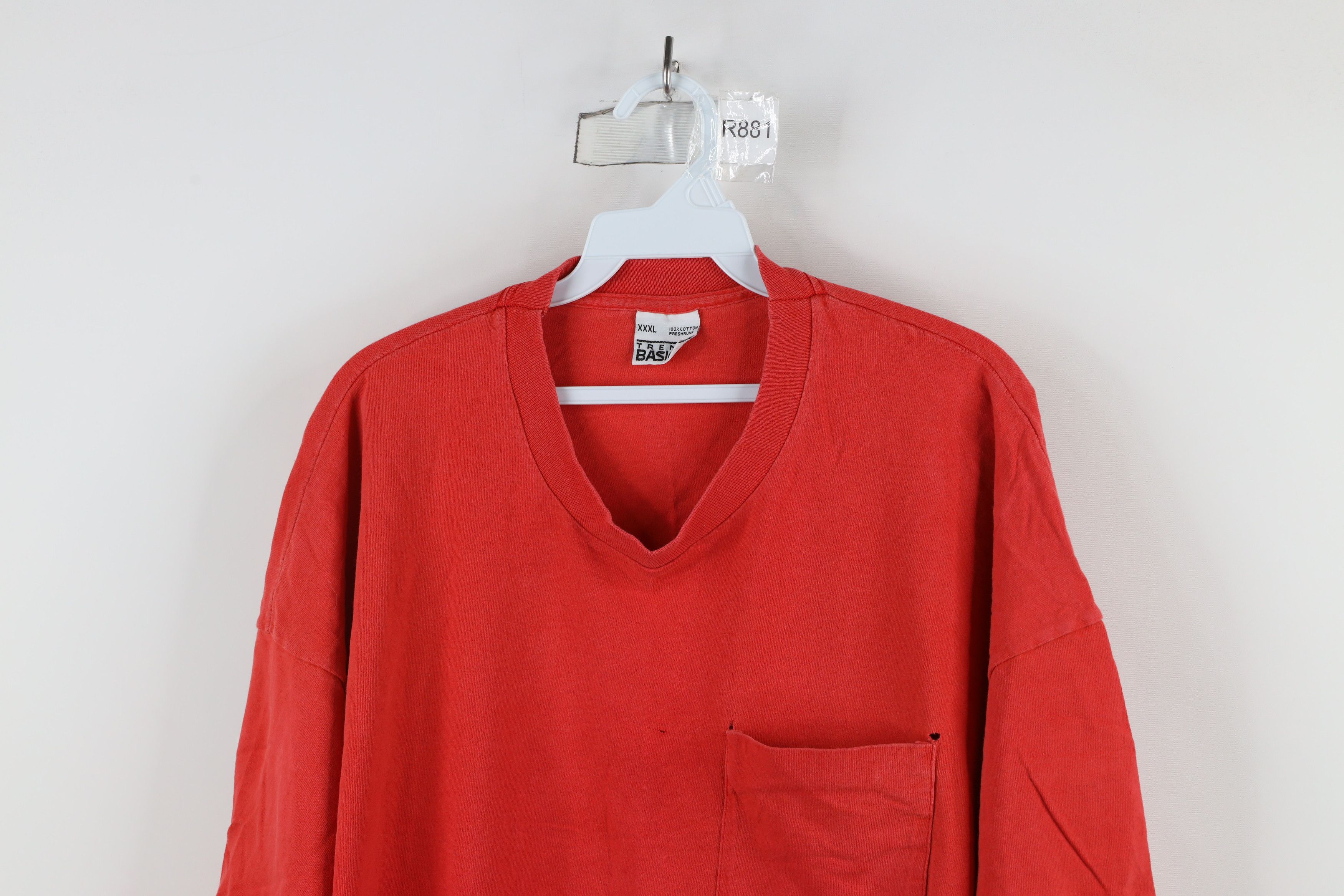 Vintage Vintage 90s Streetwear Blank Heavyweight Cotton T-Shirt USA Size US XXL / EU 58 / 5 - 2 Thumbnail