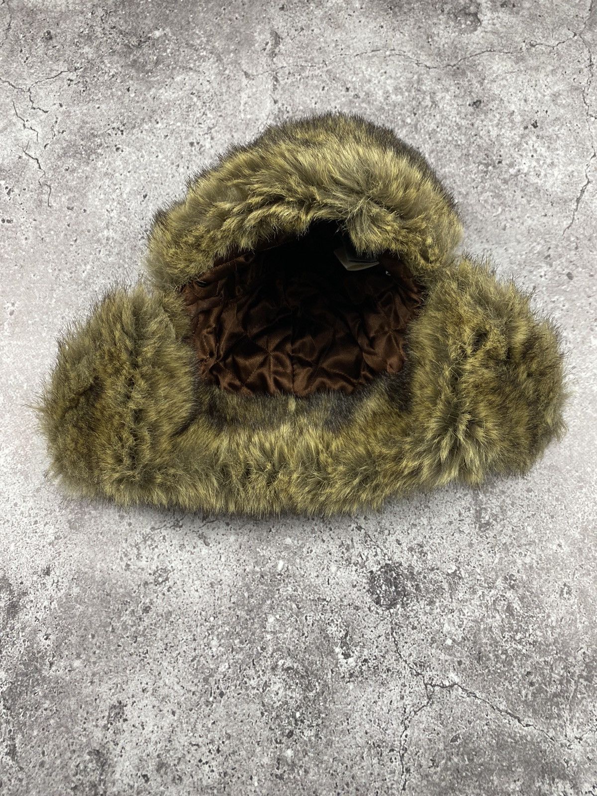 Vintage CRAZY Y2K CYBER Fuzzy Leather Mohair Vintage Ushanka Hat Size ONE SIZE - 5 Thumbnail