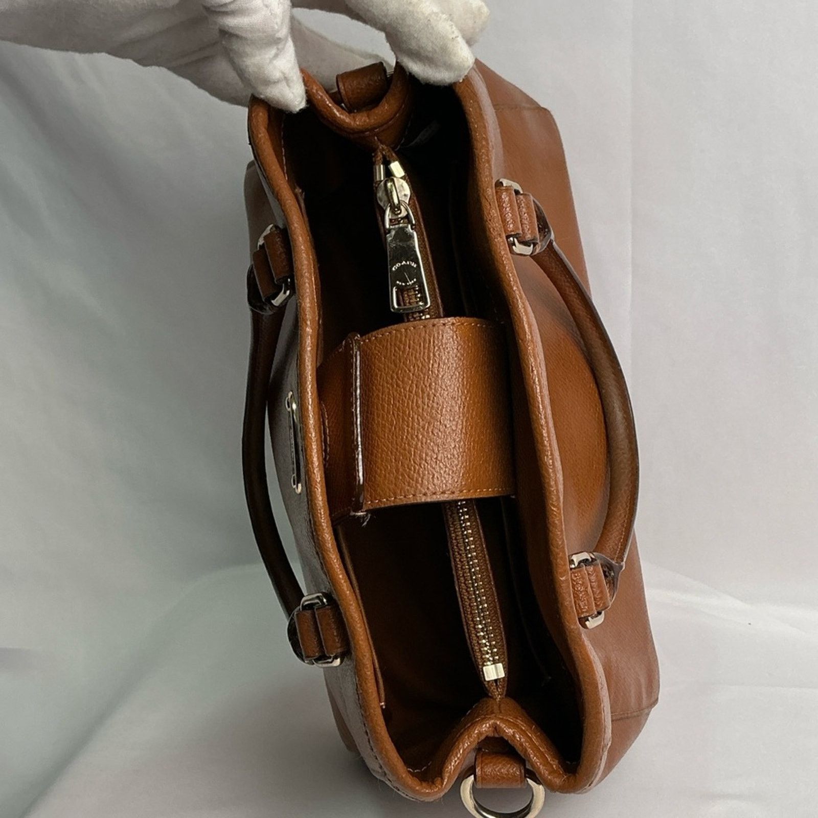 Coach COACH Brown 2 way Crossgrain Mini MARGO Carryall Satchel Size ONE SIZE - 7 Thumbnail