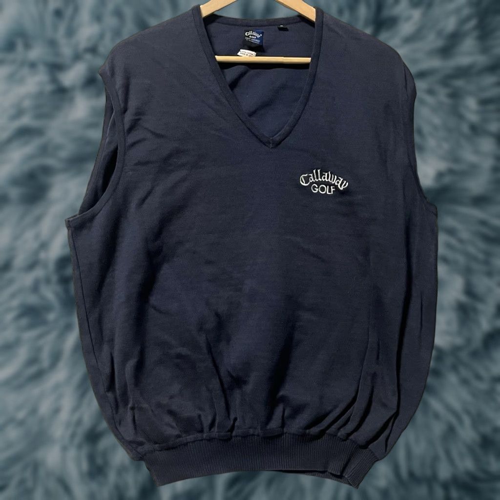 Callaway VINTAGE Callaway Pullover Vest Sleeveless Cotton Gray XL Men US Made Golf Classic Sweater Size US XL / EU 56 / 4 - 1 Thumbnail