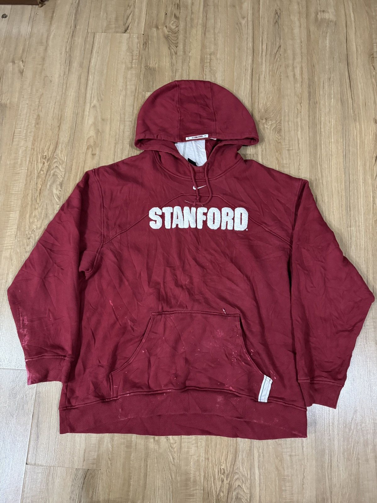 Nike × Vintage VINTAGE nike center swoosh hoodie Size US XL / EU 56 / 4 - 1 Thumbnail