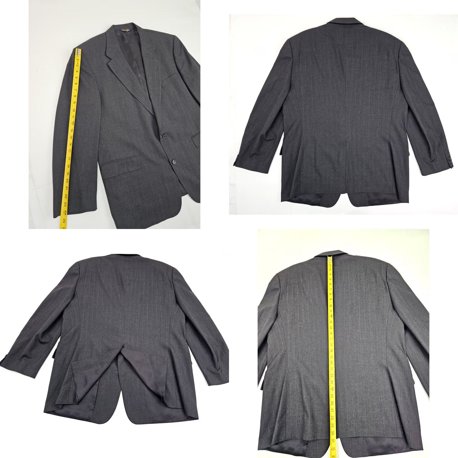 Brooks Brothers Brooks Brothers Coat Men 46R Virgin Wool Charcoal Shadow Pinstripe Woven Suit Size 46R - 9 Thumbnail