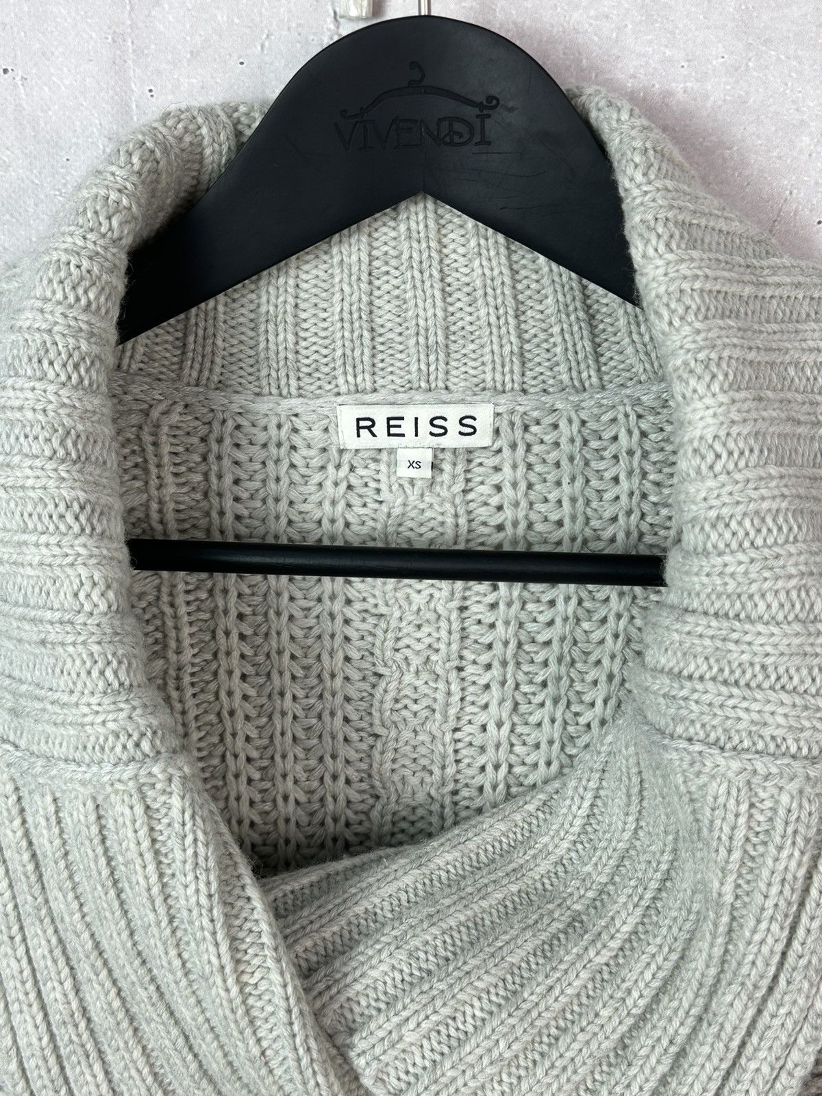 Reiss Reiss Wool Knit Long Sleeve Light Grey Cardigan Sweater Size XS / US 0-2 / IT 36-38 - 6 Thumbnail