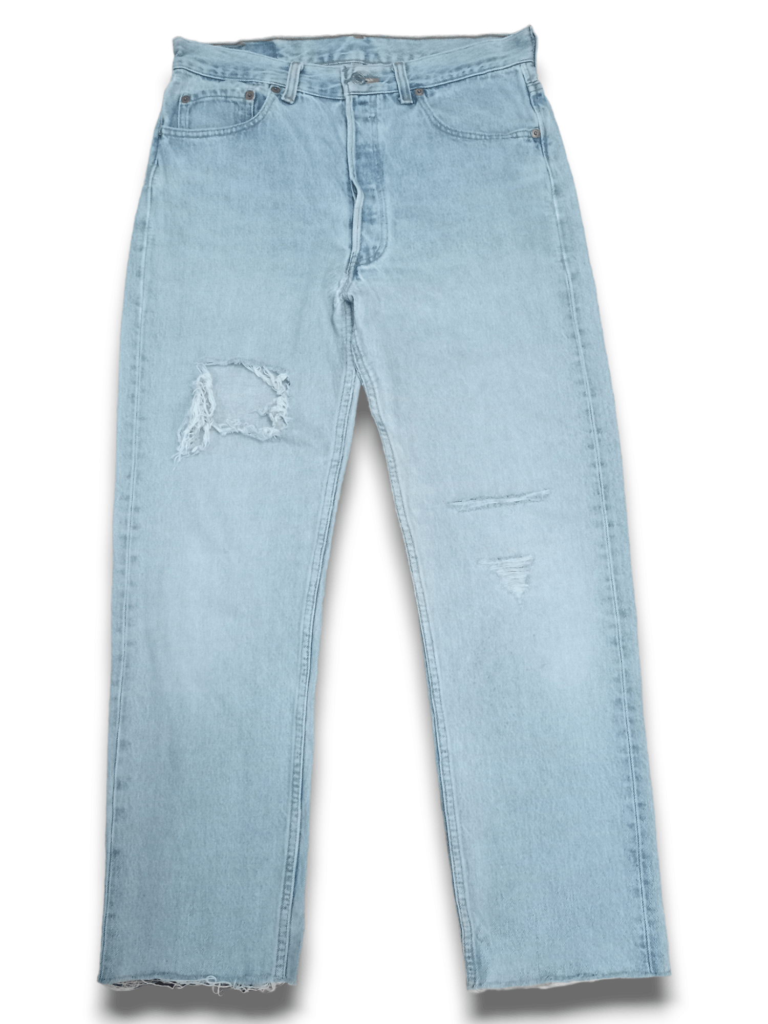 Levi's × Levi's Vintage Clothing Vintage 90s Levis 501 Distressed Loose Jeans 30x29 Size US 30 / EU 46 - 1 Thumbnail