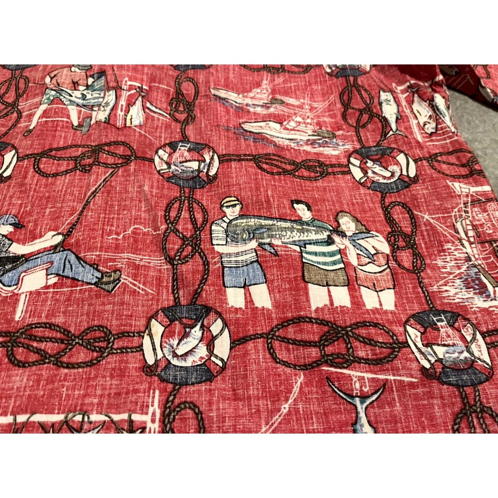 Reyn Spooner Reyn Spooner Shirt Mens Large Red Short Sleeve Nautical Beach Hawaiian Button-Up Size US L / EU 52-54 / 3 - 4 Thumbnail
