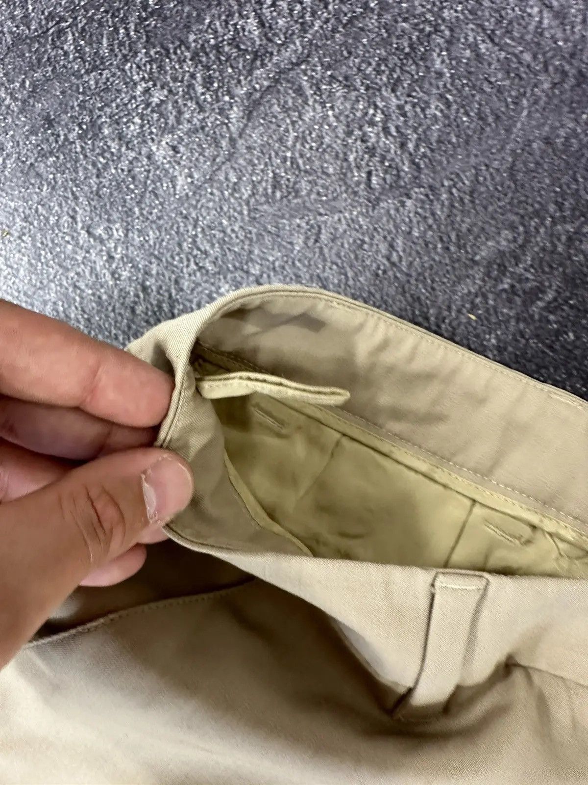 Prada Prada Women's Beige Luxury Classic Wool Pants Trousers Size 28" / US 6 / IT 42 - 4 Thumbnail