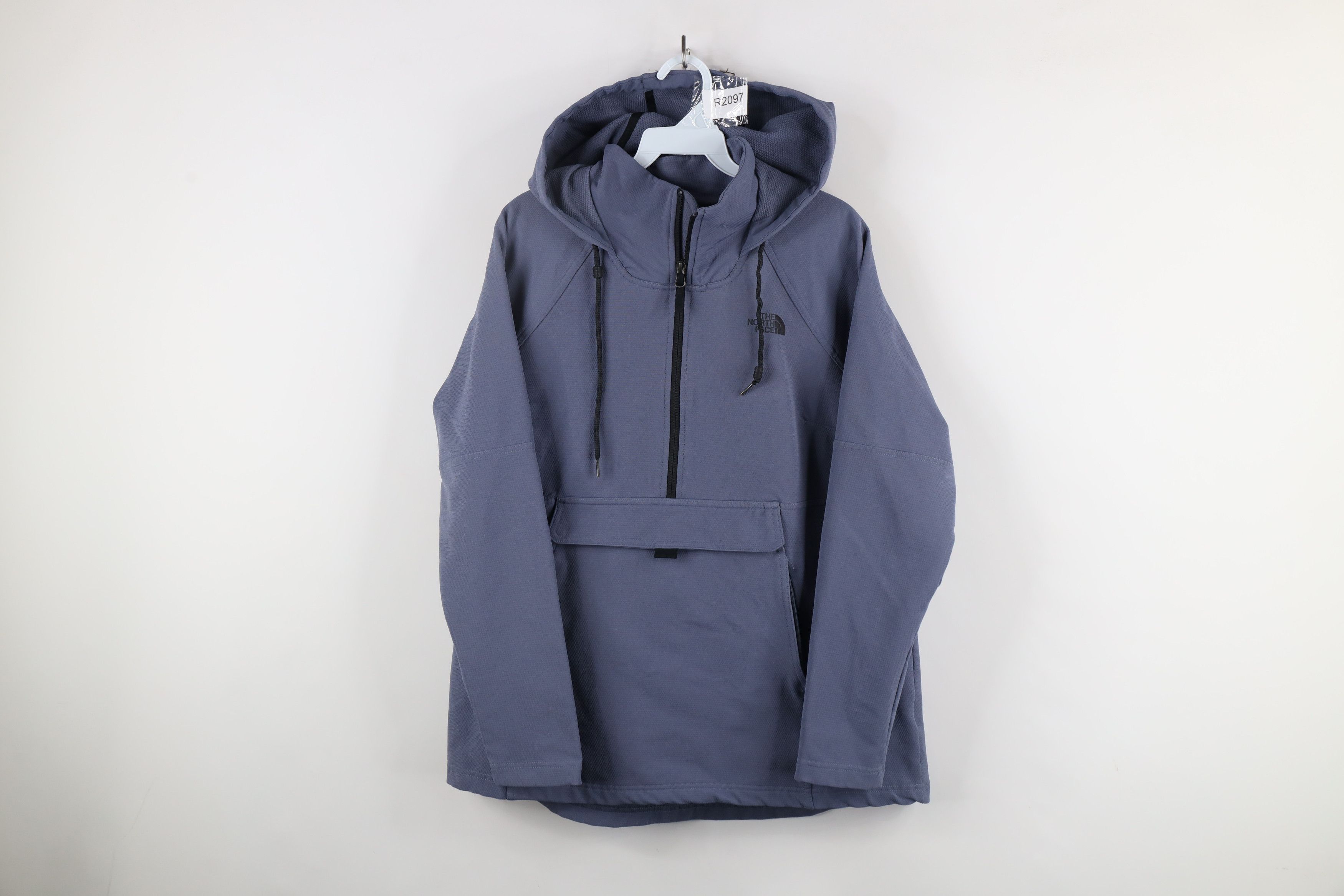The North Face × Vintage The North Face Tekno Ridge Half Zip Hooded Jacket Blue Size L / US 10 / IT 46 - 1 Thumbnail