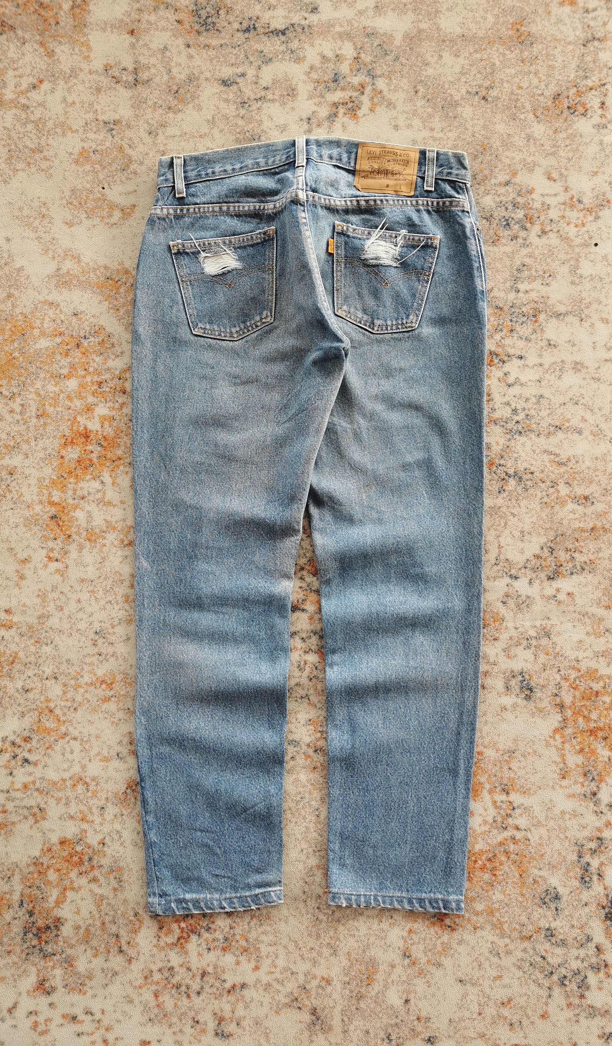 Levi's 90s vintage levis orange tab distressed jeans size 32'x29.5' Size 32" / US 10 / IT 46 - 2 Thumbnail