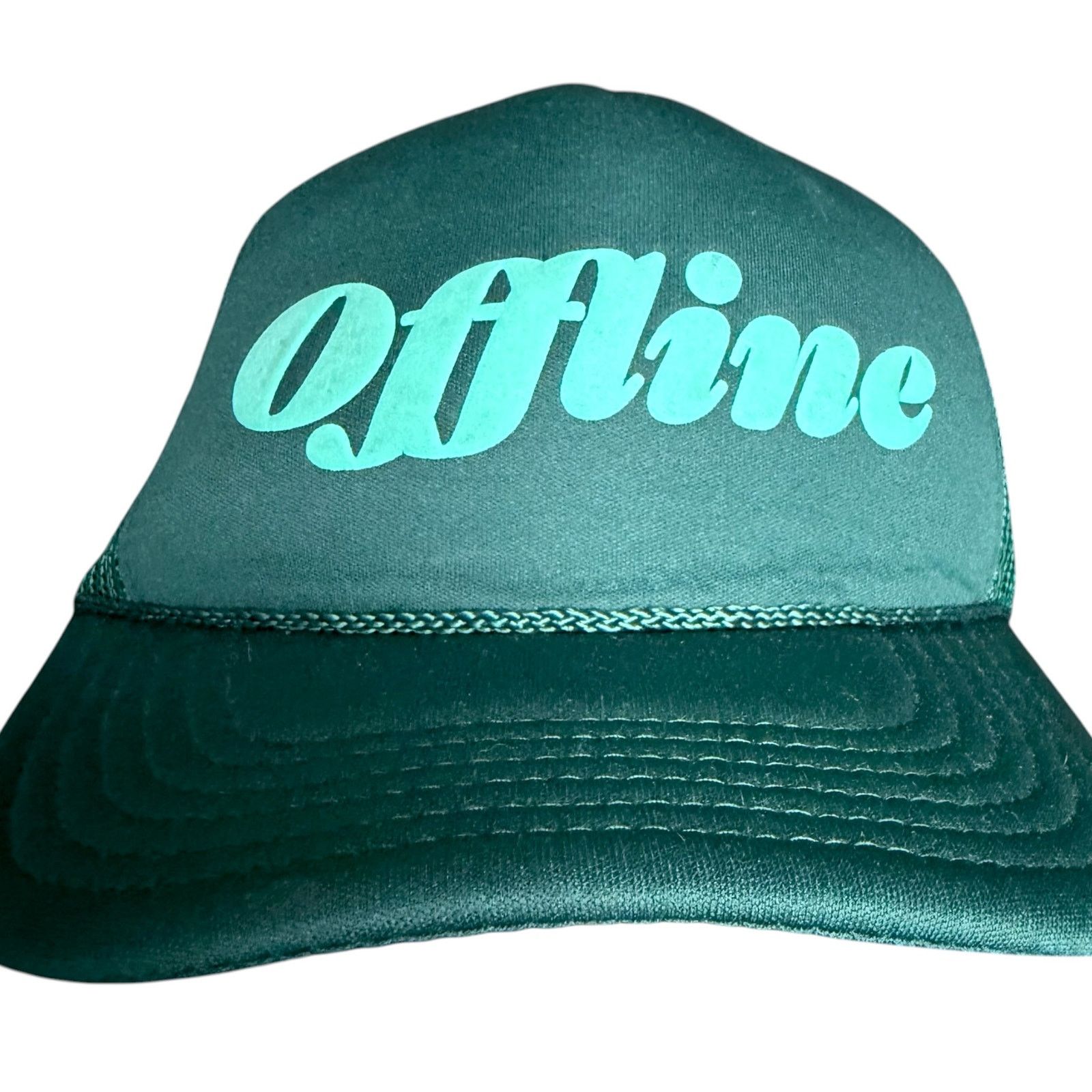 Other Offline Trucker Hat Cap Snapback Green Foam Mesh Introvert Size ONE SIZE - 5 Thumbnail