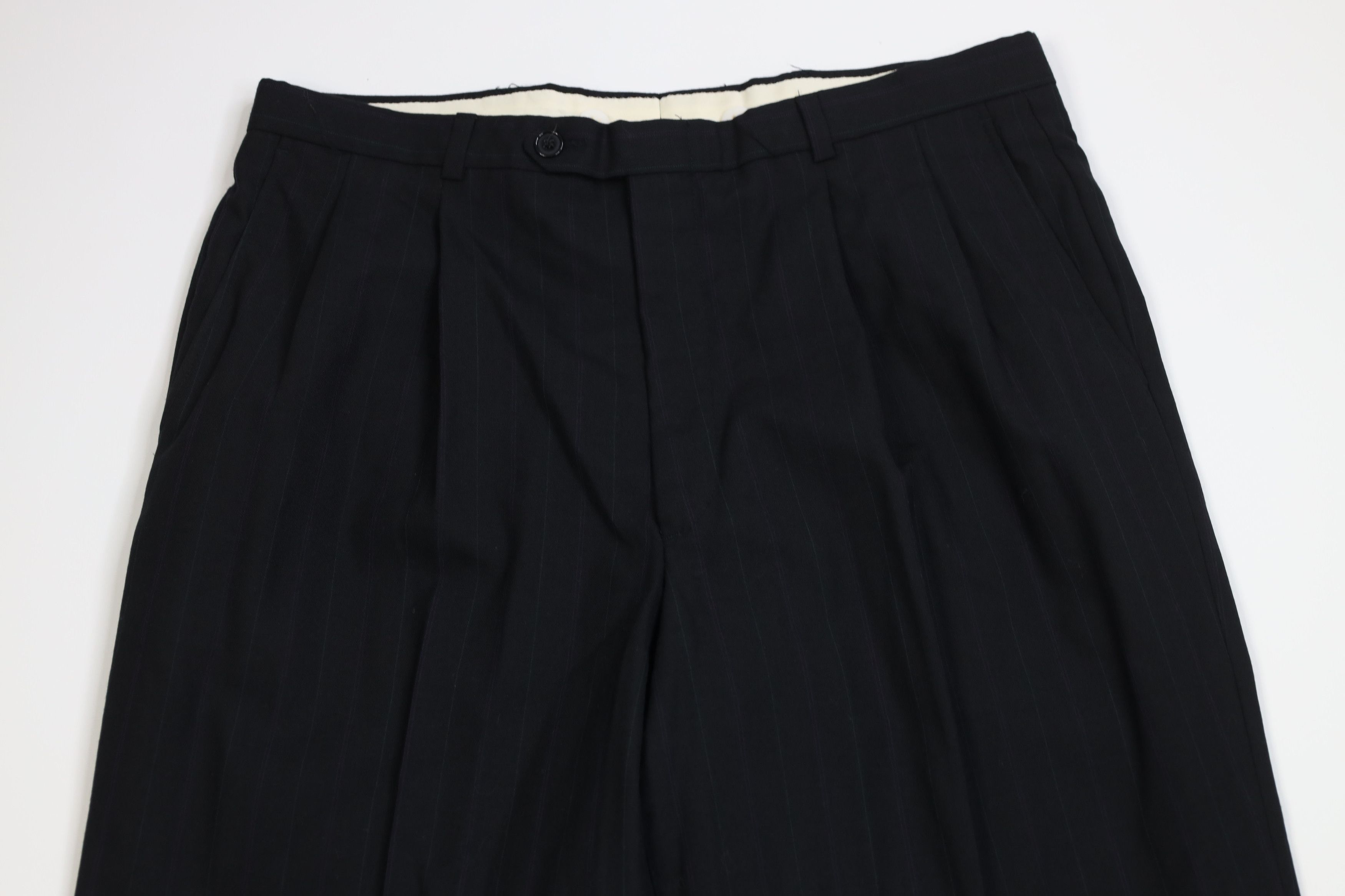 Vintage Vintage 70s Streetwear Pinstriped Wide Leg Chino Pants Size US 34 / EU 50 - 2 Thumbnail
