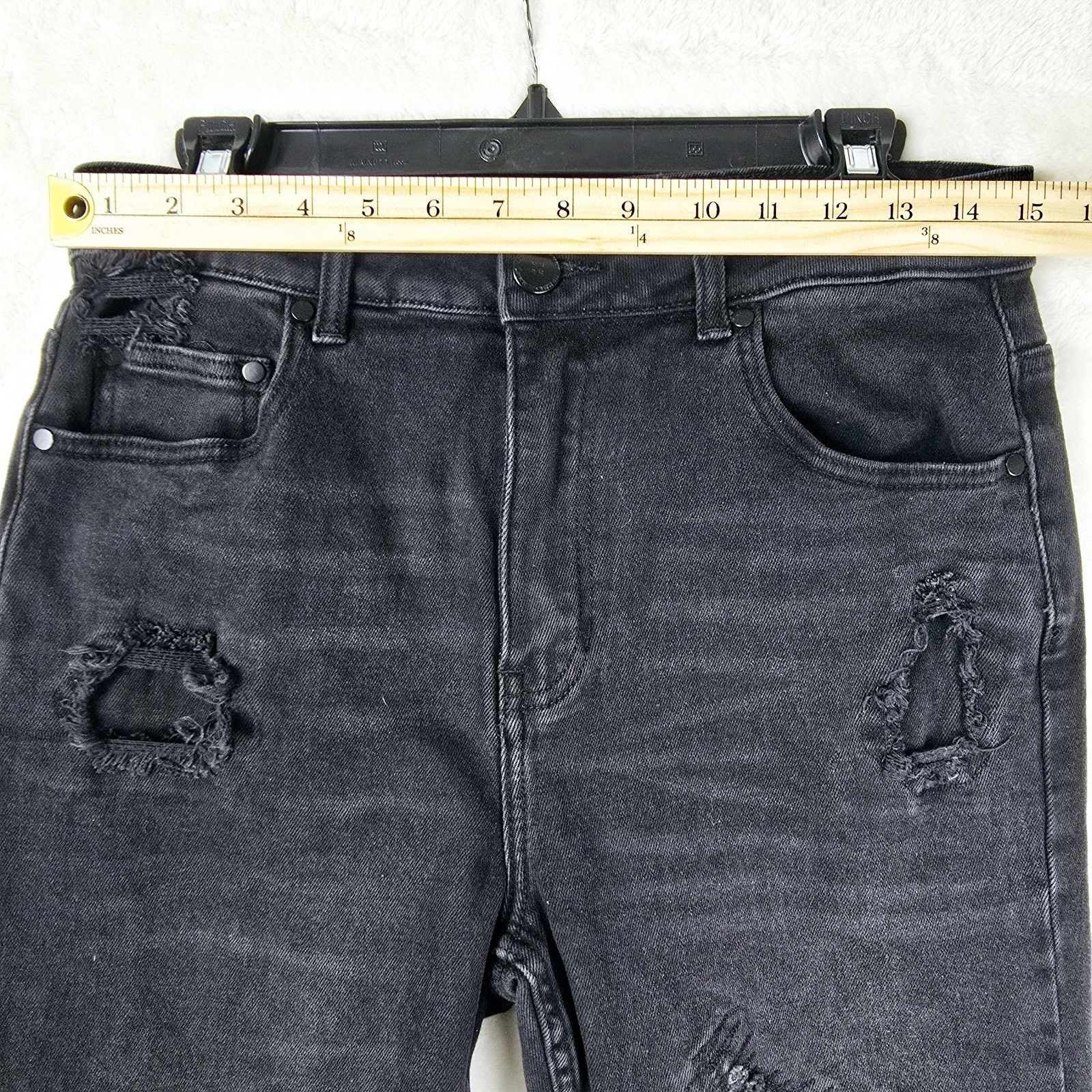 Homme + Femme La Homme Femme Jeans 32 Black Distressed 30x31 Streetwear Size US 30 / EU 46 - 12 Thumbnail