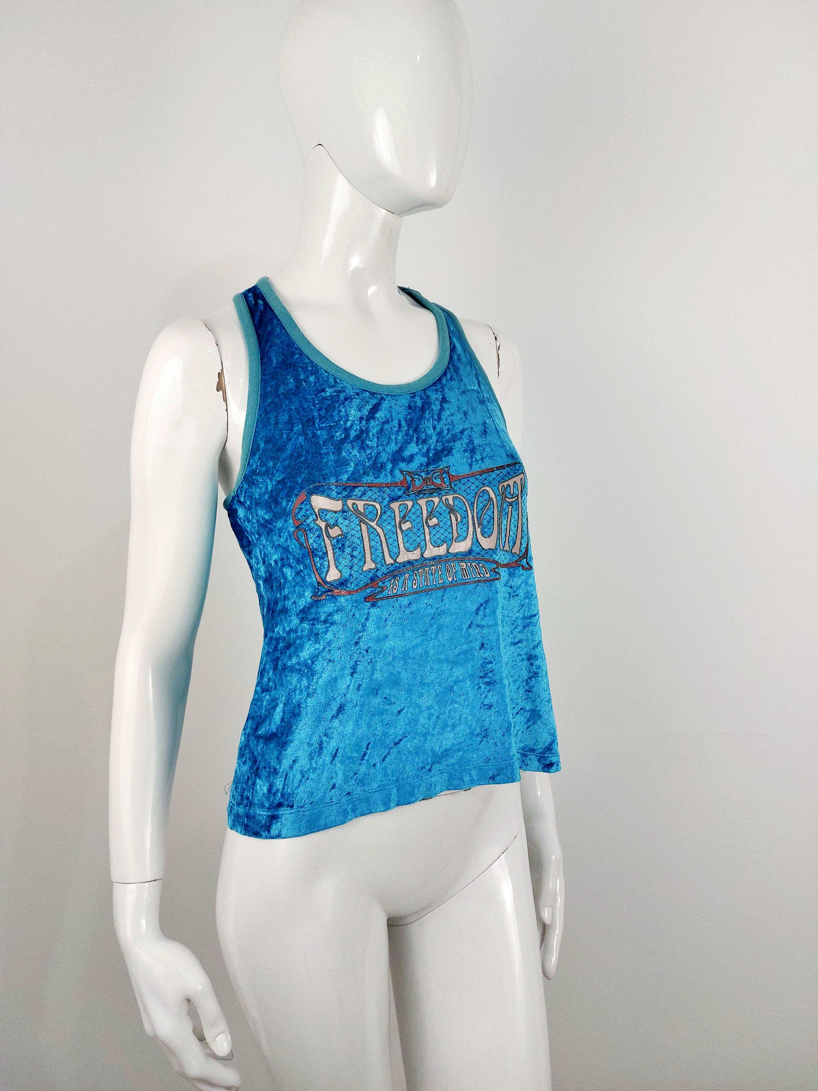 Dolce & Gabbana Dolce & Gabbana Freedom Velvet Gossip Girl Tank Top Size XL / US 12-14 / IT 48-50 - 5 Thumbnail