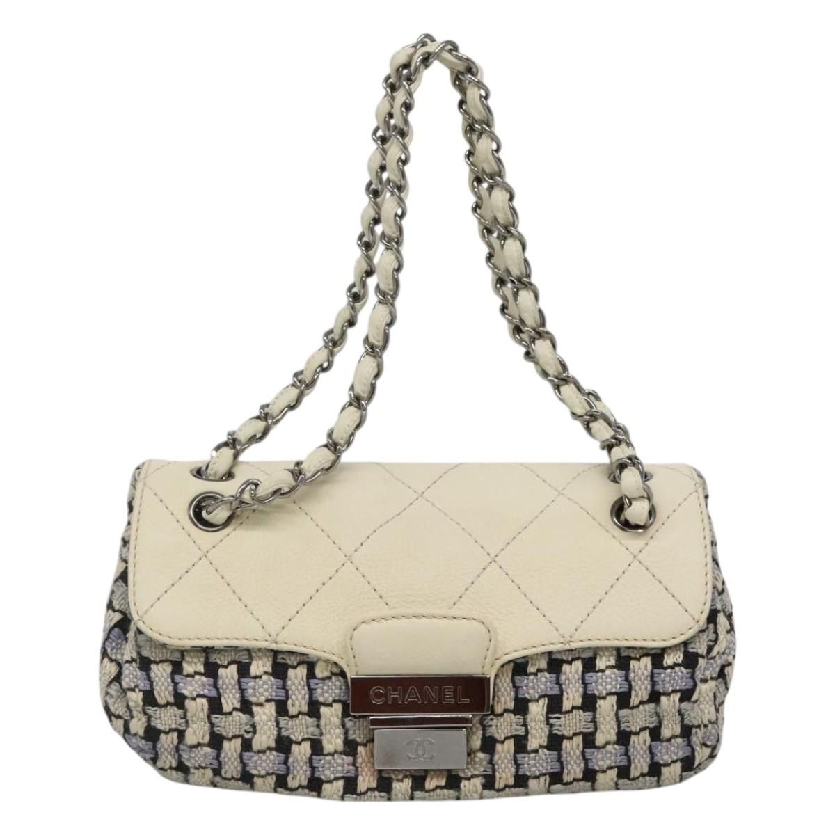 Chanel CHANEL Chain Shoulder Bag Tweed Blue CC Size ONE SIZE - 13 Thumbnail