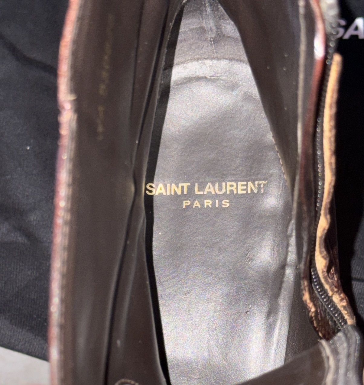 Saint Laurent Paris Spectacular Dark Cherry LUKAS Boots Santiag Harness Size US 13 / EU 46 - 11 Thumbnail
