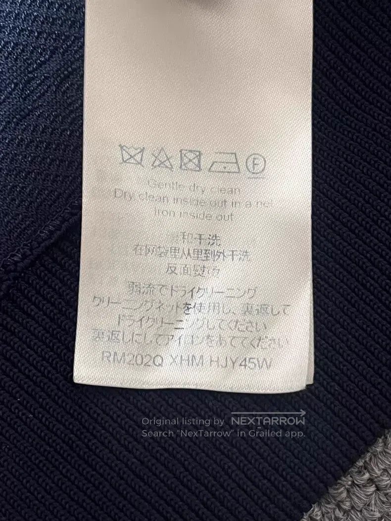 Louis Vuitton Louis Vuitton Navy Blue Embossed Full Zip Jacket Size US XL / EU 56 / 4 - 5 Thumbnail